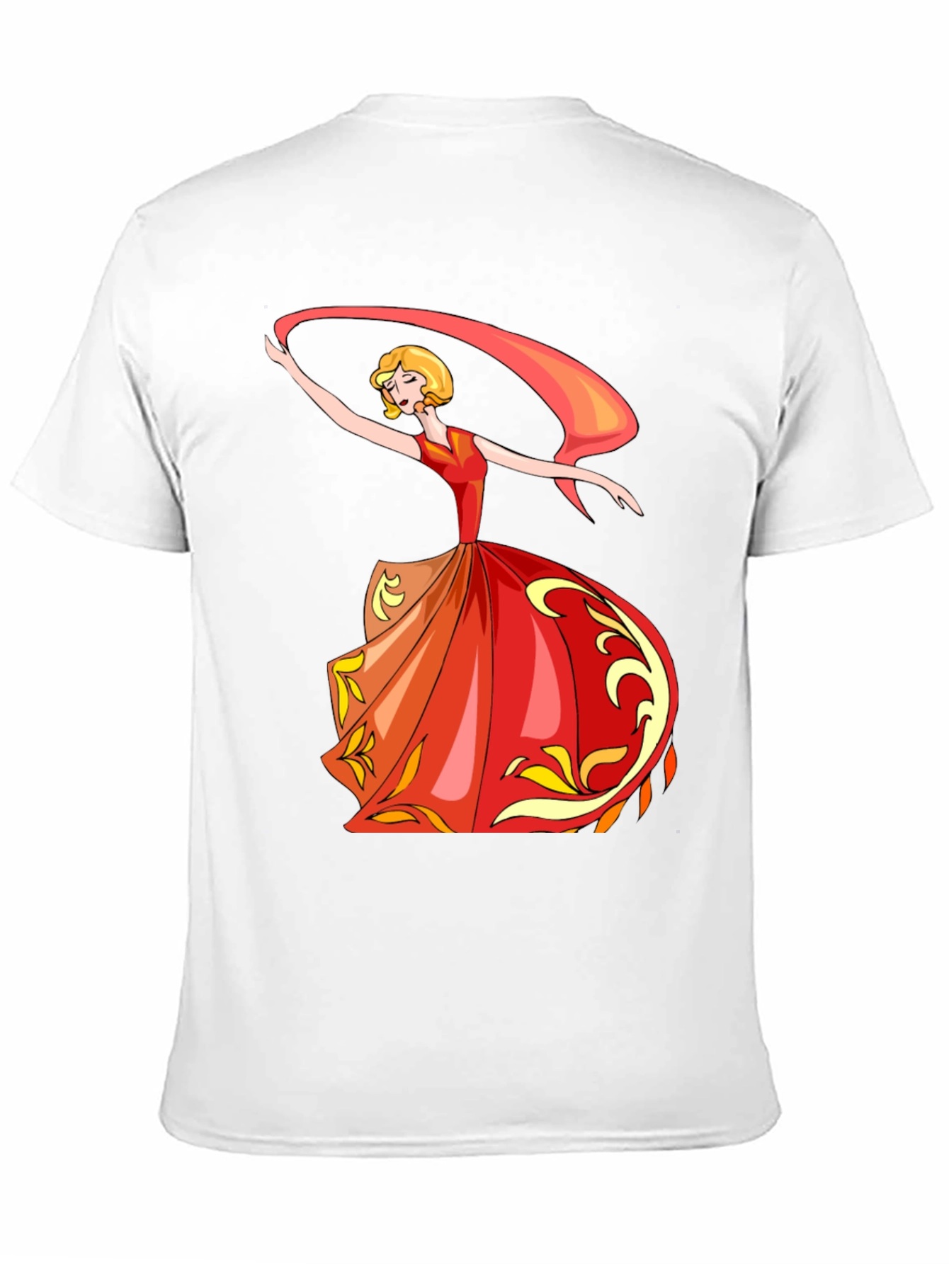 Elegant Dancer Graphic Black Tee