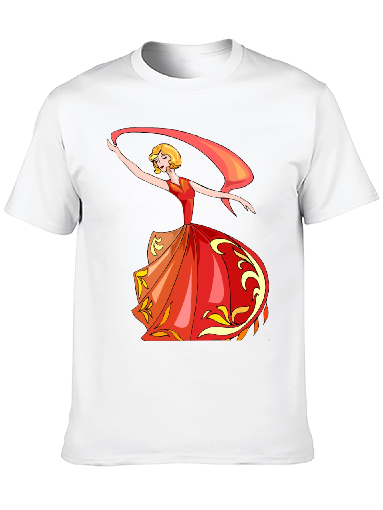 Elegant Dancer Graphic Black Tee