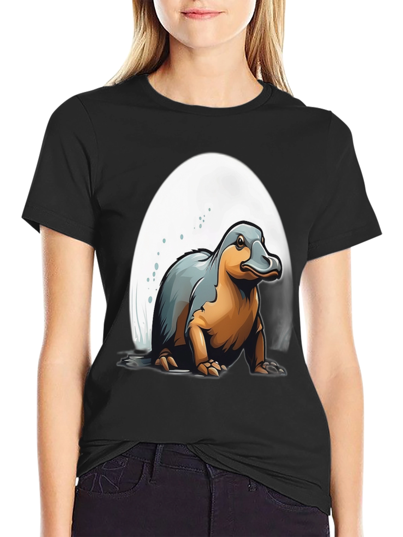 Platypus Cartoon Graphic Tee - Unique Design