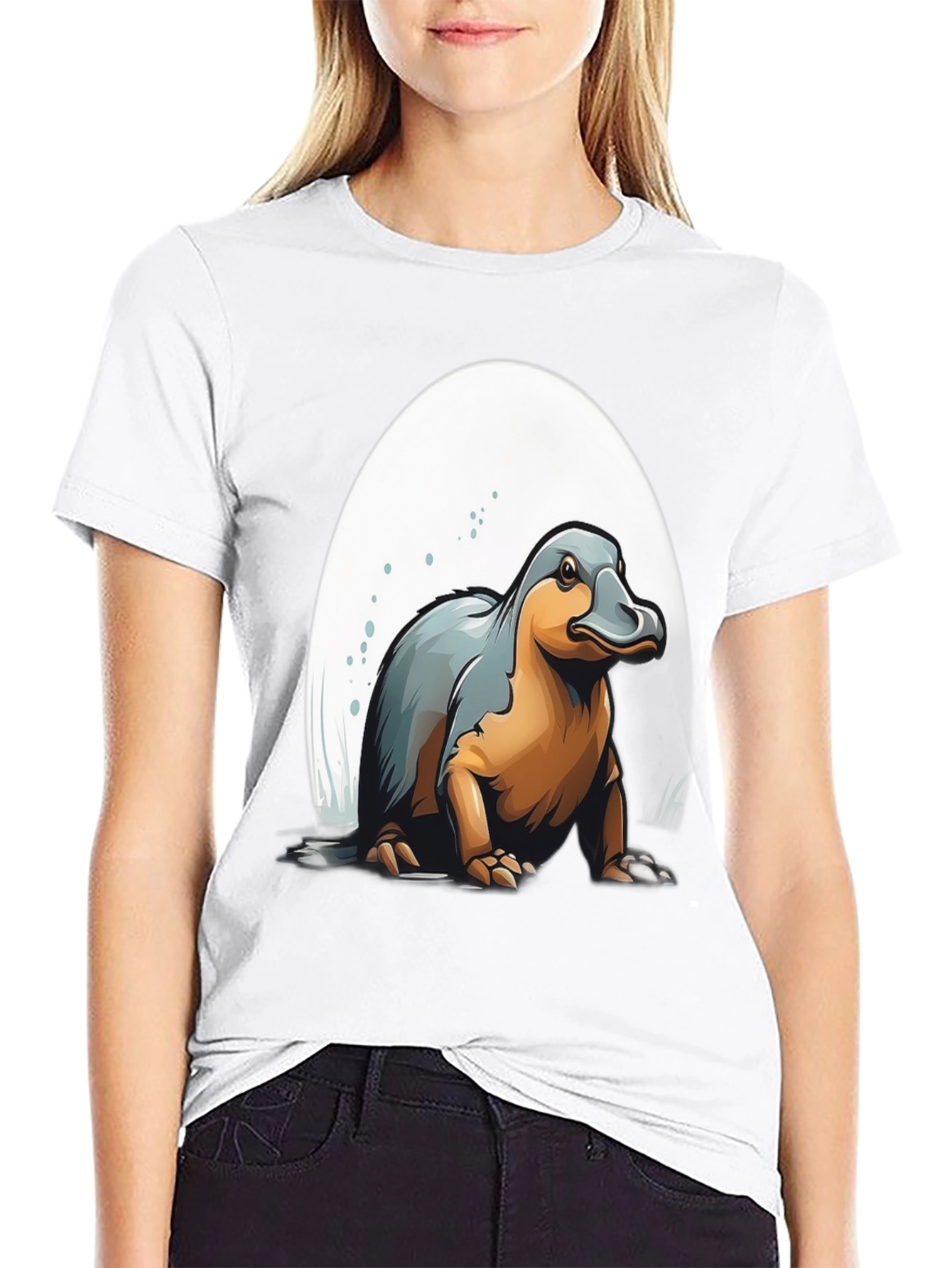 Platypus Cartoon Graphic Tee - Unique Design