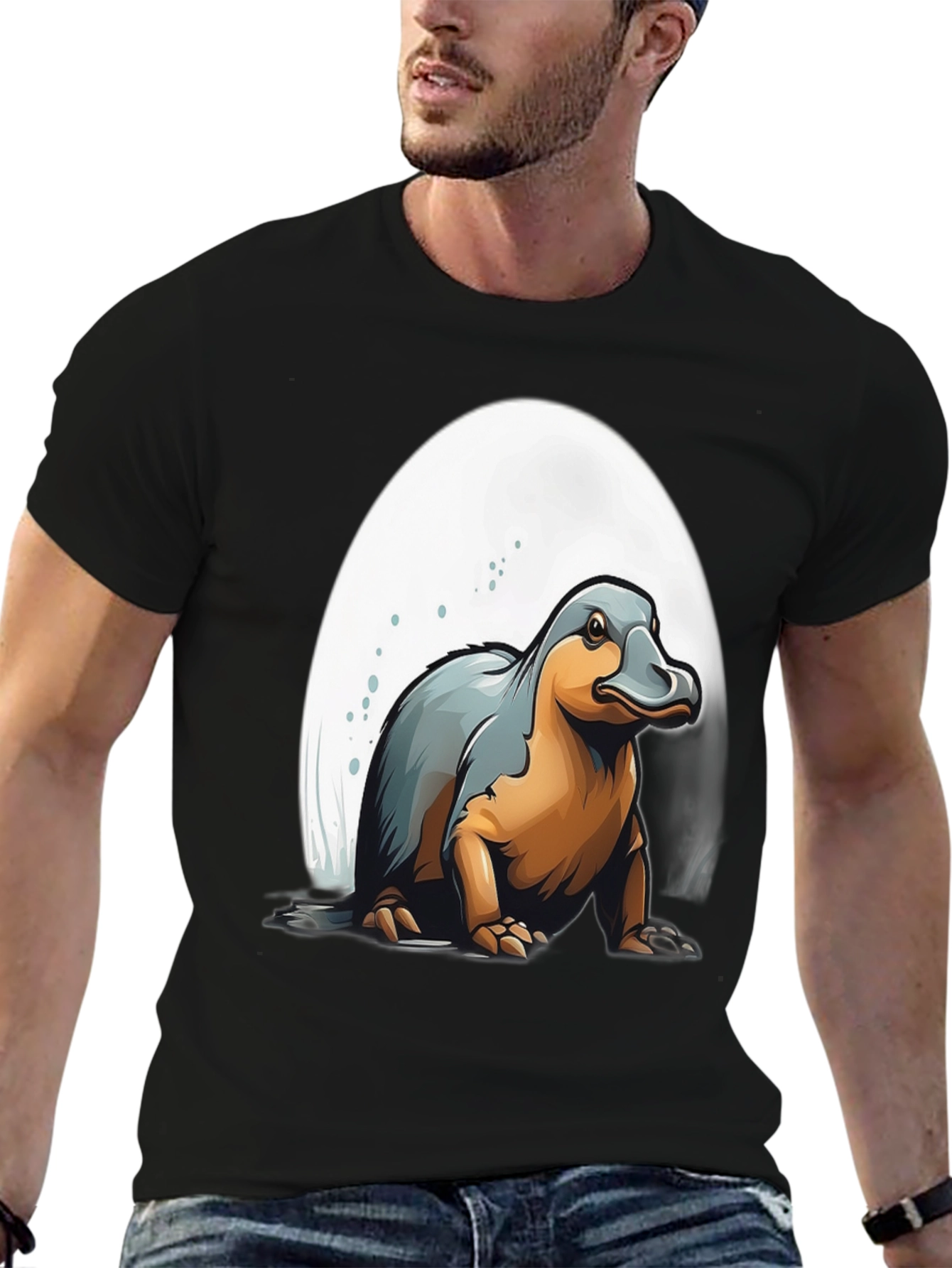 Platypus Cartoon Graphic Tee - Unique Design