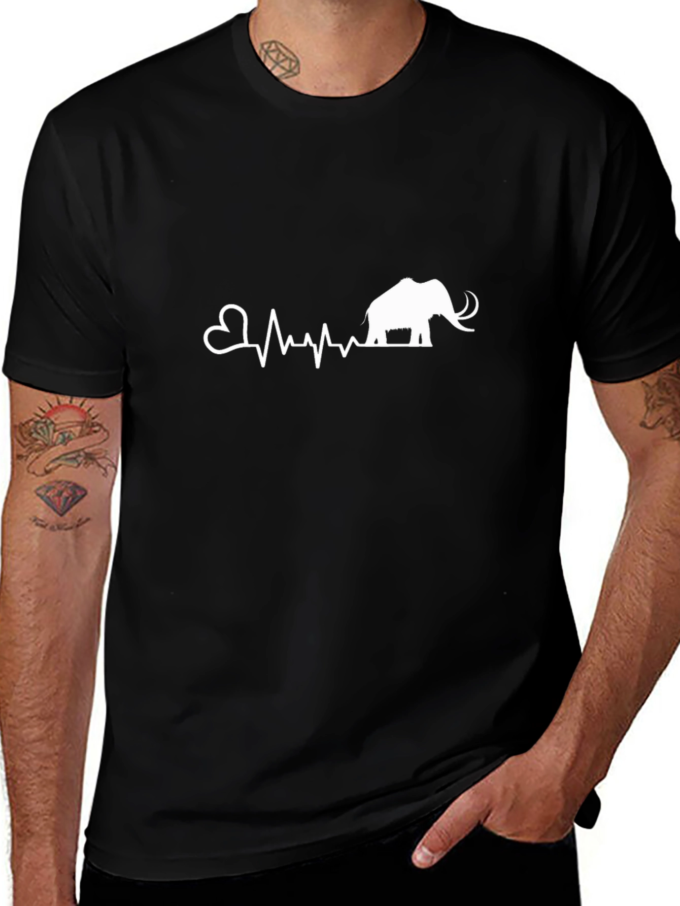 Mammoth Heartbeat T-Shirt - Mens Black Tee