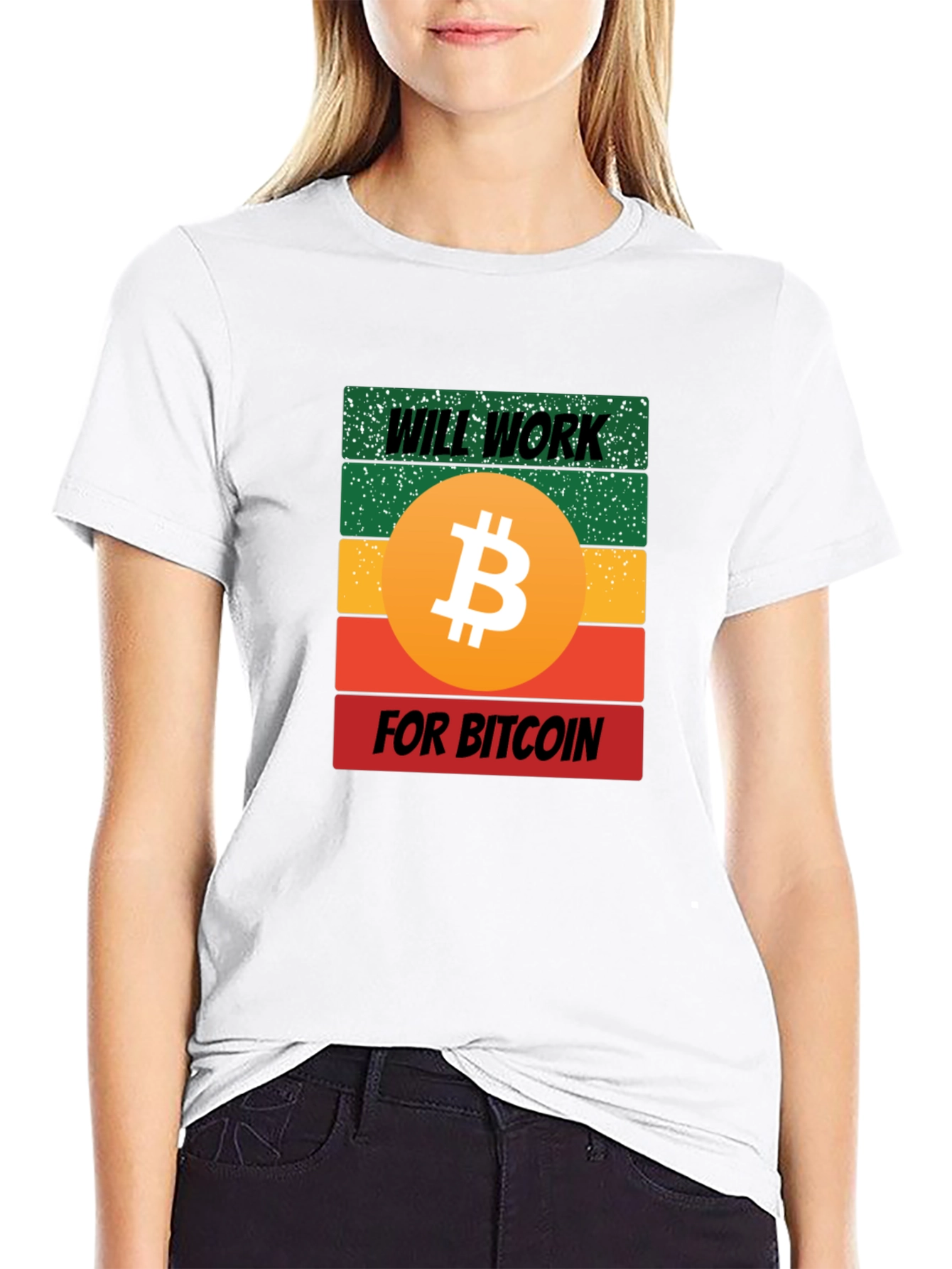Will Work for Bitcoin Graphic Tee