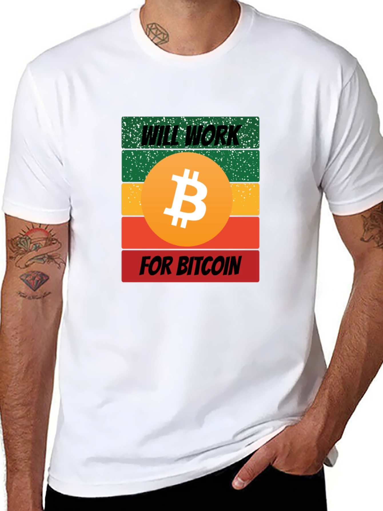 Will Work for Bitcoin Graphic Tee