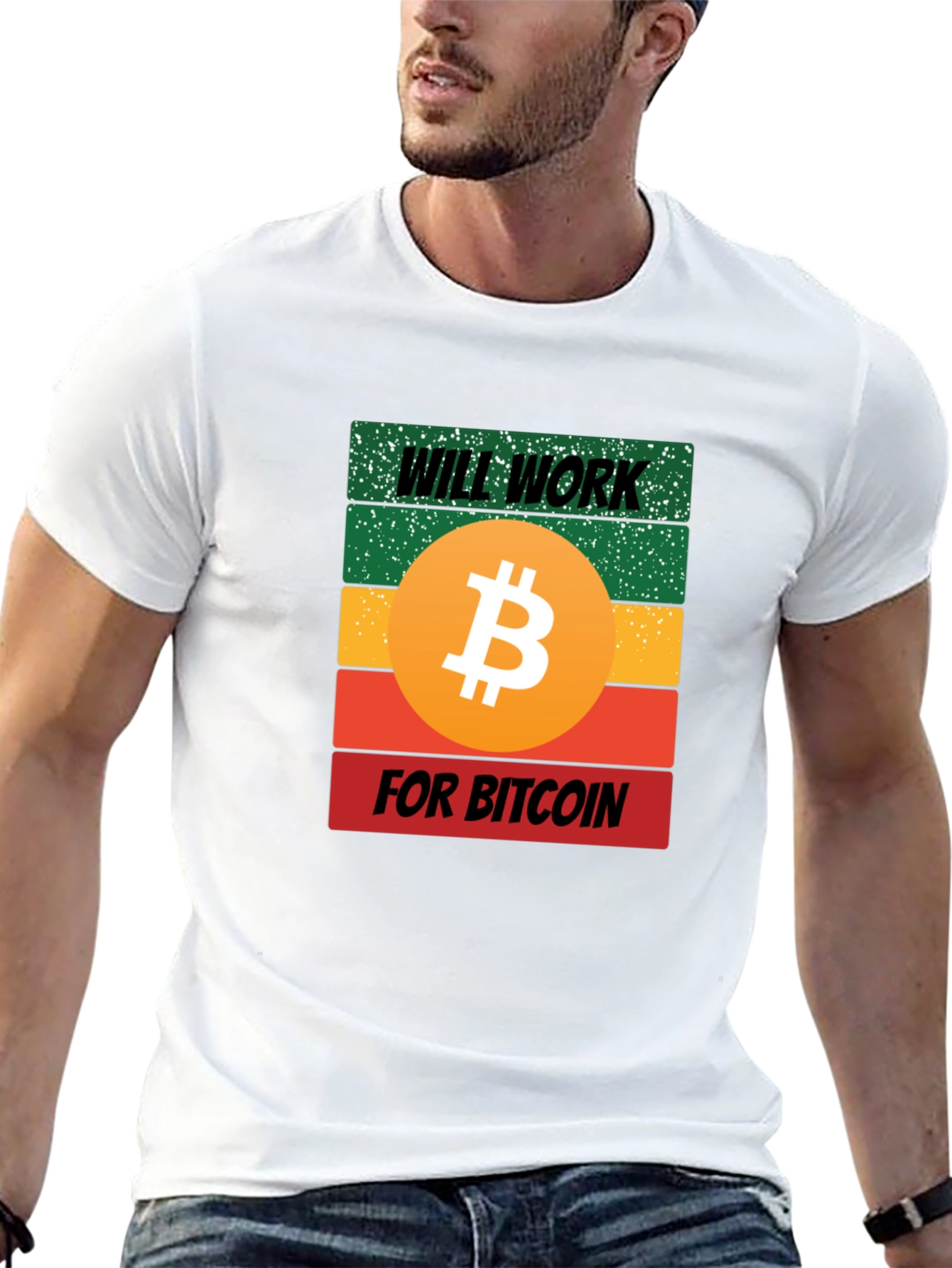 Will Work for Bitcoin Graphic Tee