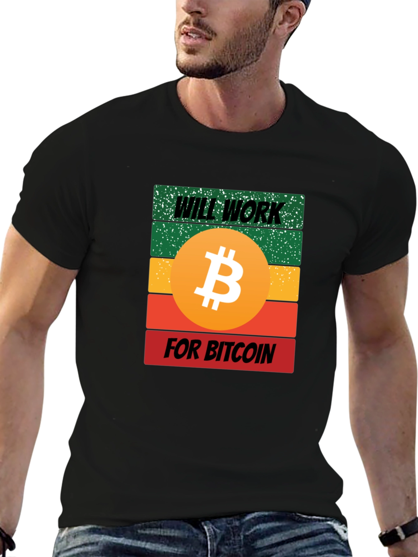 Will Work for Bitcoin Graphic Tee