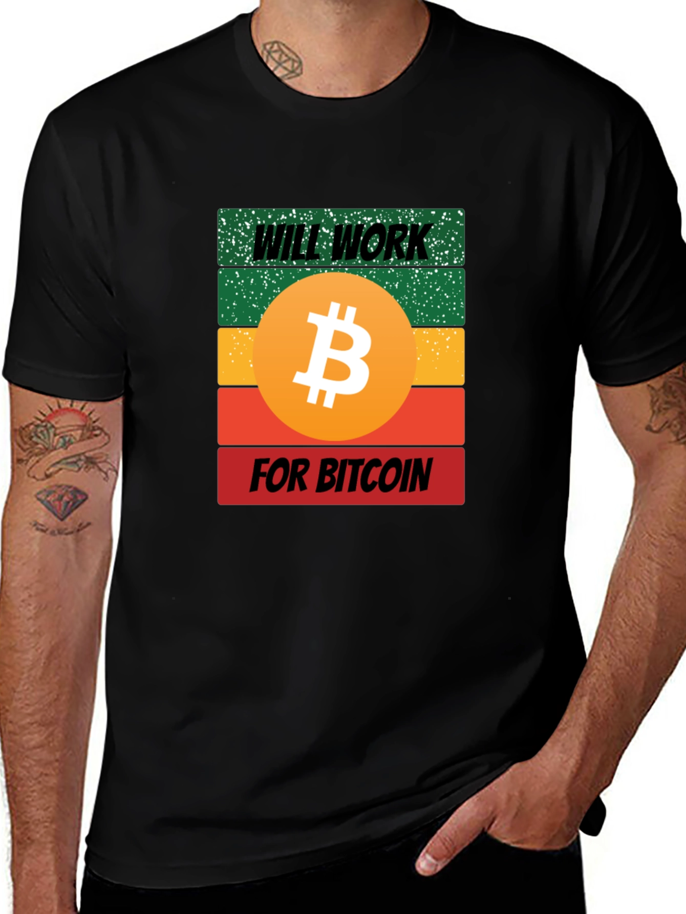 Will Work for Bitcoin Graphic Tee