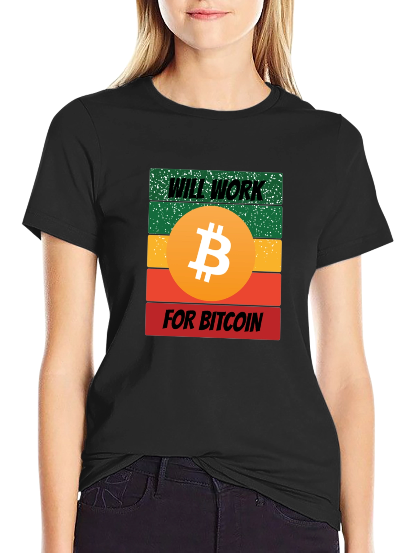 Will Work for Bitcoin Graphic Tee