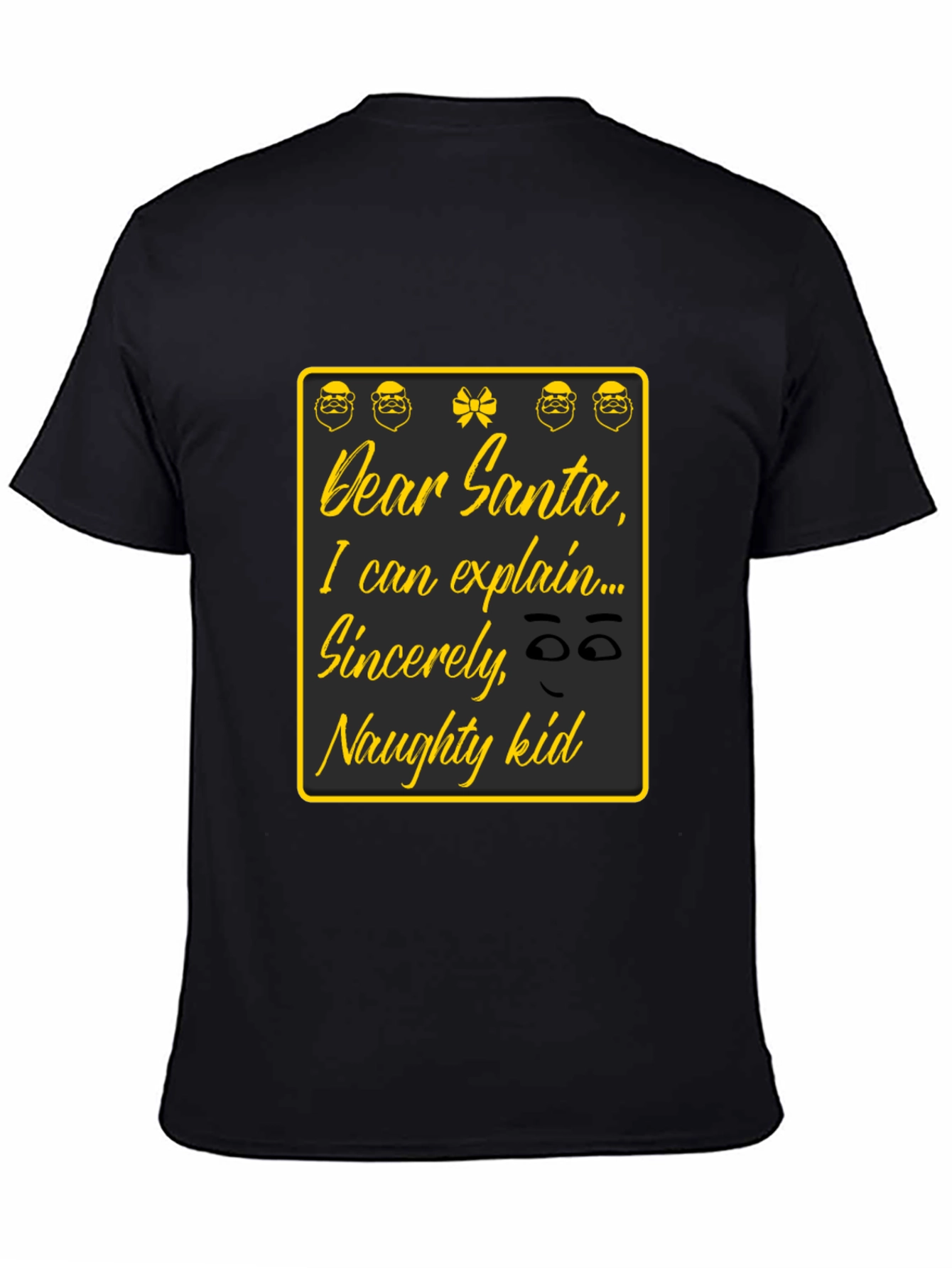 Dear Santa Naughty Kid T-Shirt - Funny Christmas Apparel