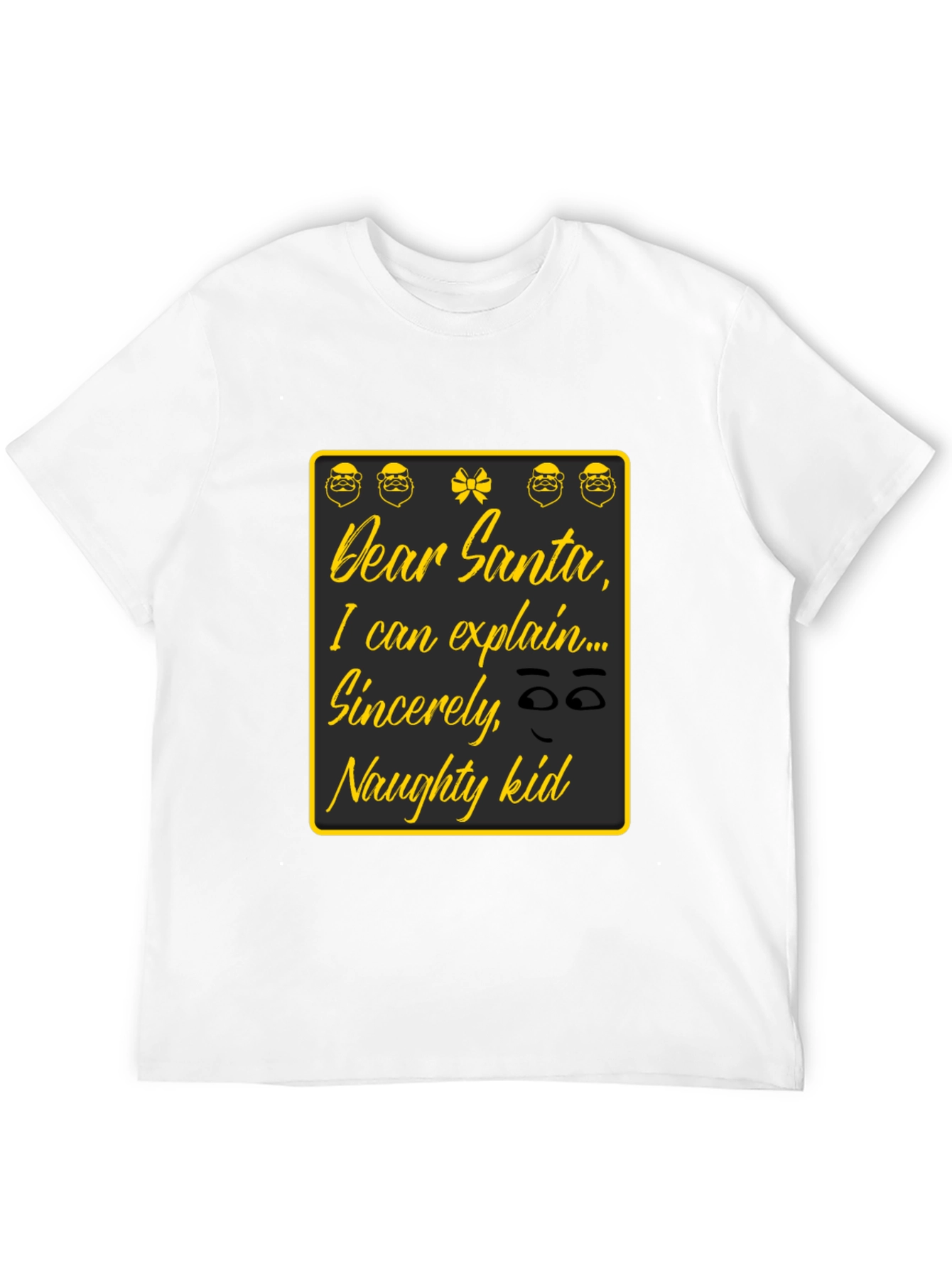 Dear Santa Naughty Kid T-Shirt - Funny Christmas Apparel