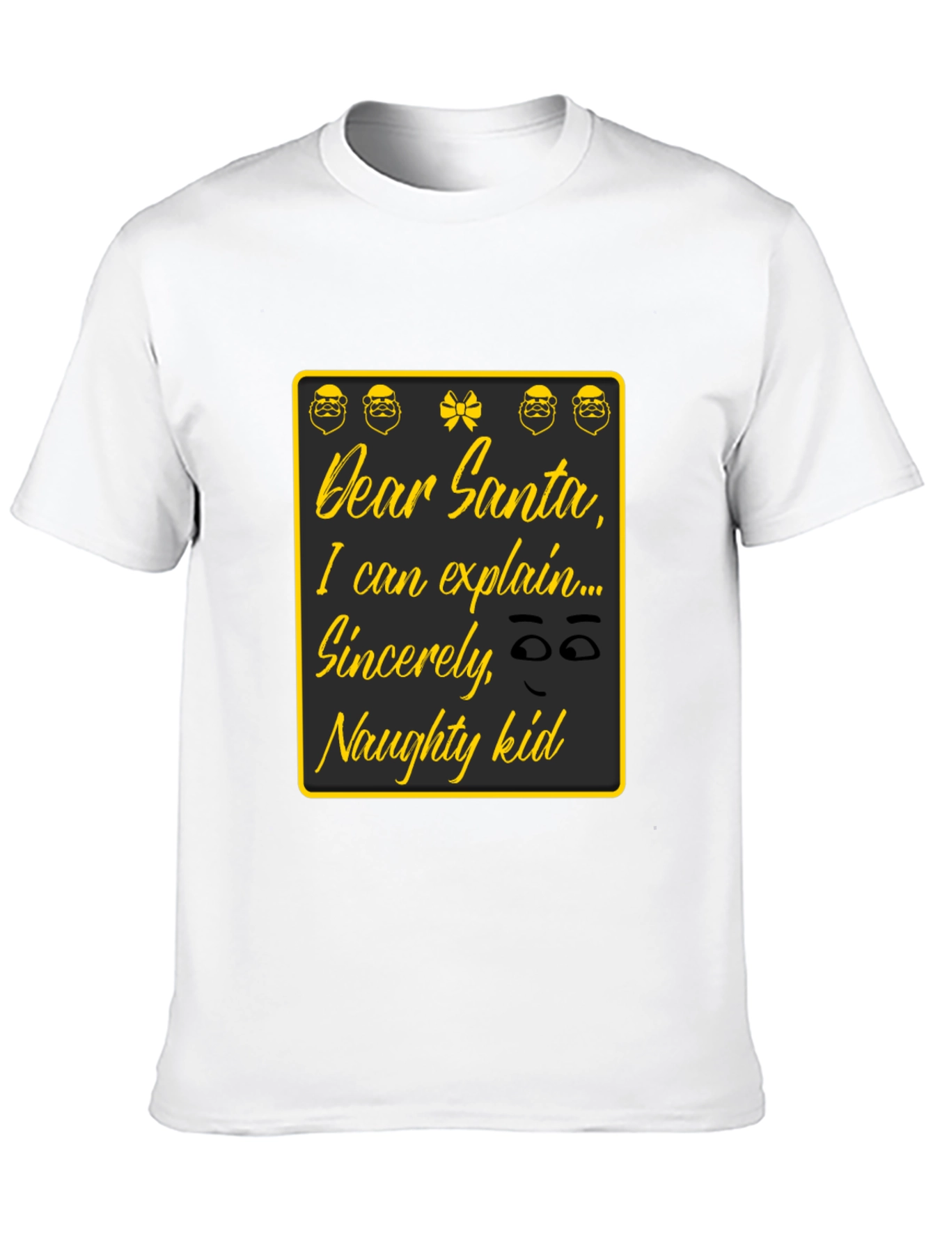 Dear Santa Naughty Kid T-Shirt - Funny Christmas Apparel