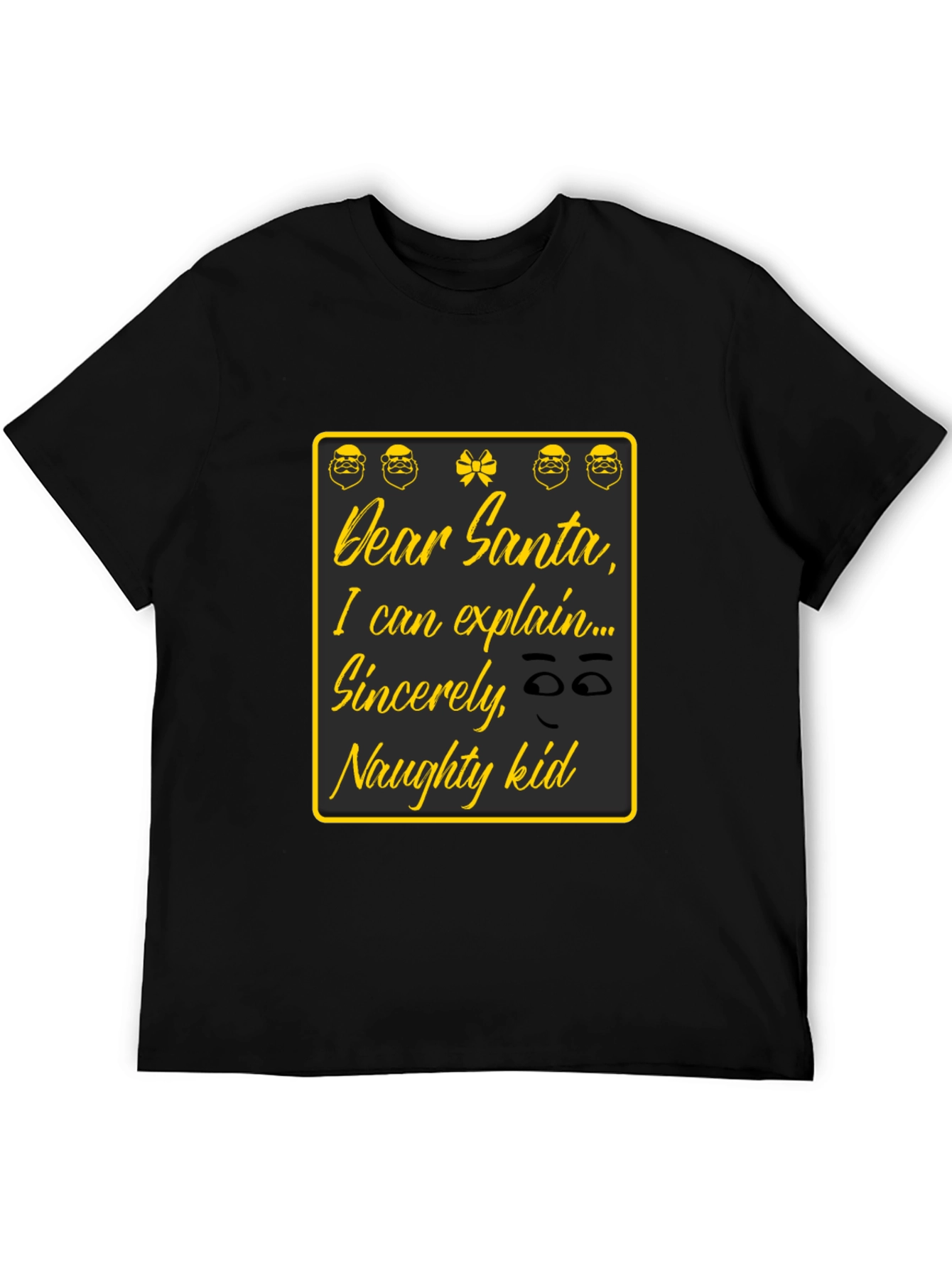 Dear Santa Naughty Kid T-Shirt - Funny Christmas Apparel