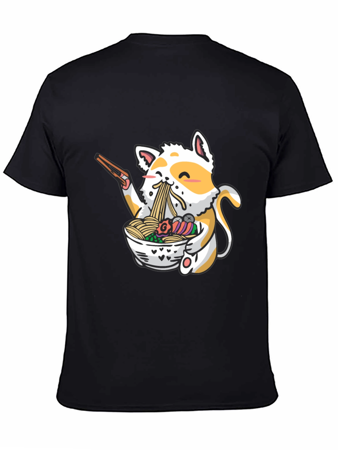 Cute Cat Ramen T-Shirt - Unique Graphic Tee
