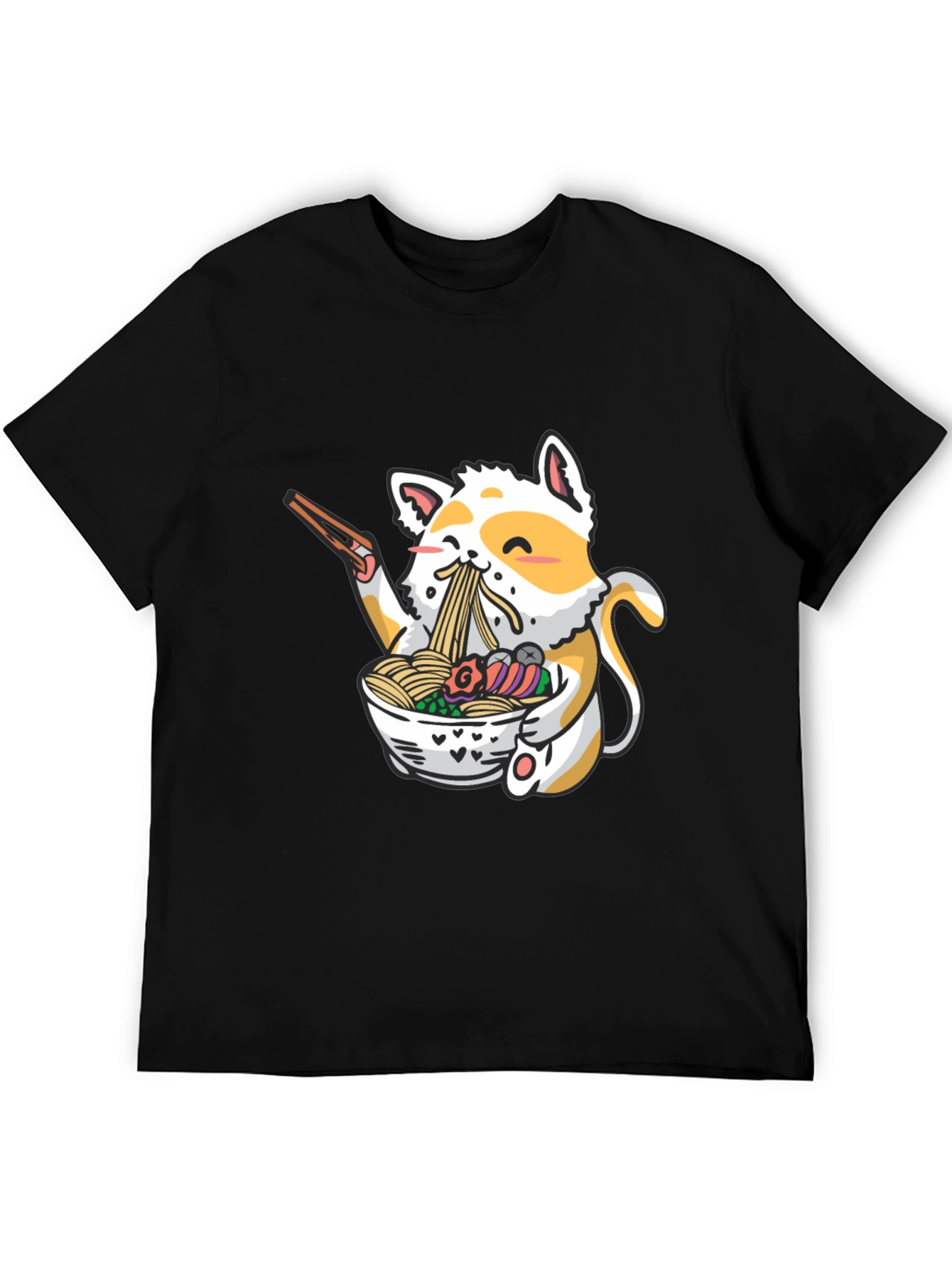 Cute Cat Ramen T-Shirt - Unique Graphic Tee