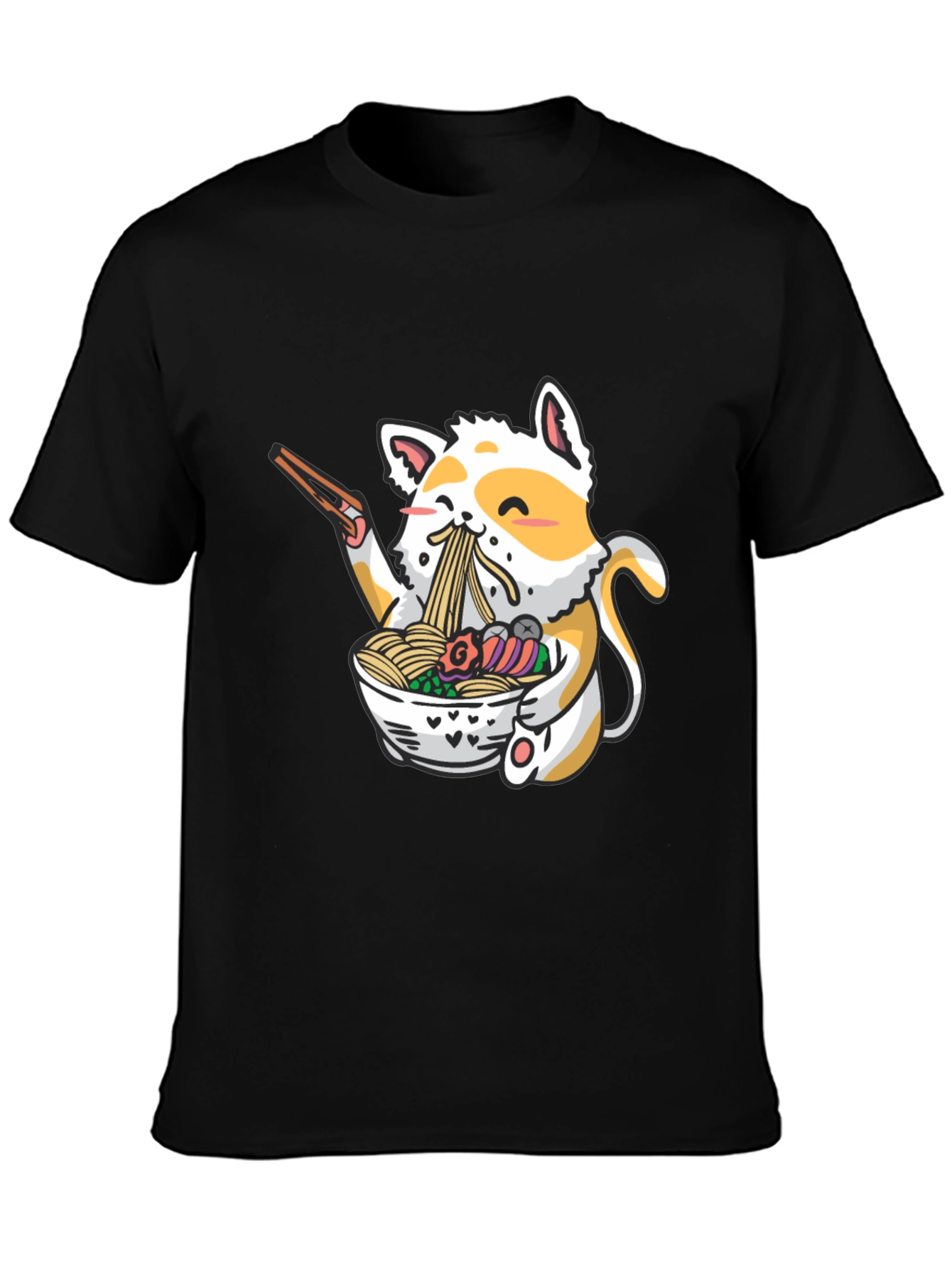 Cute Cat Ramen T-Shirt - Unique Graphic Tee
