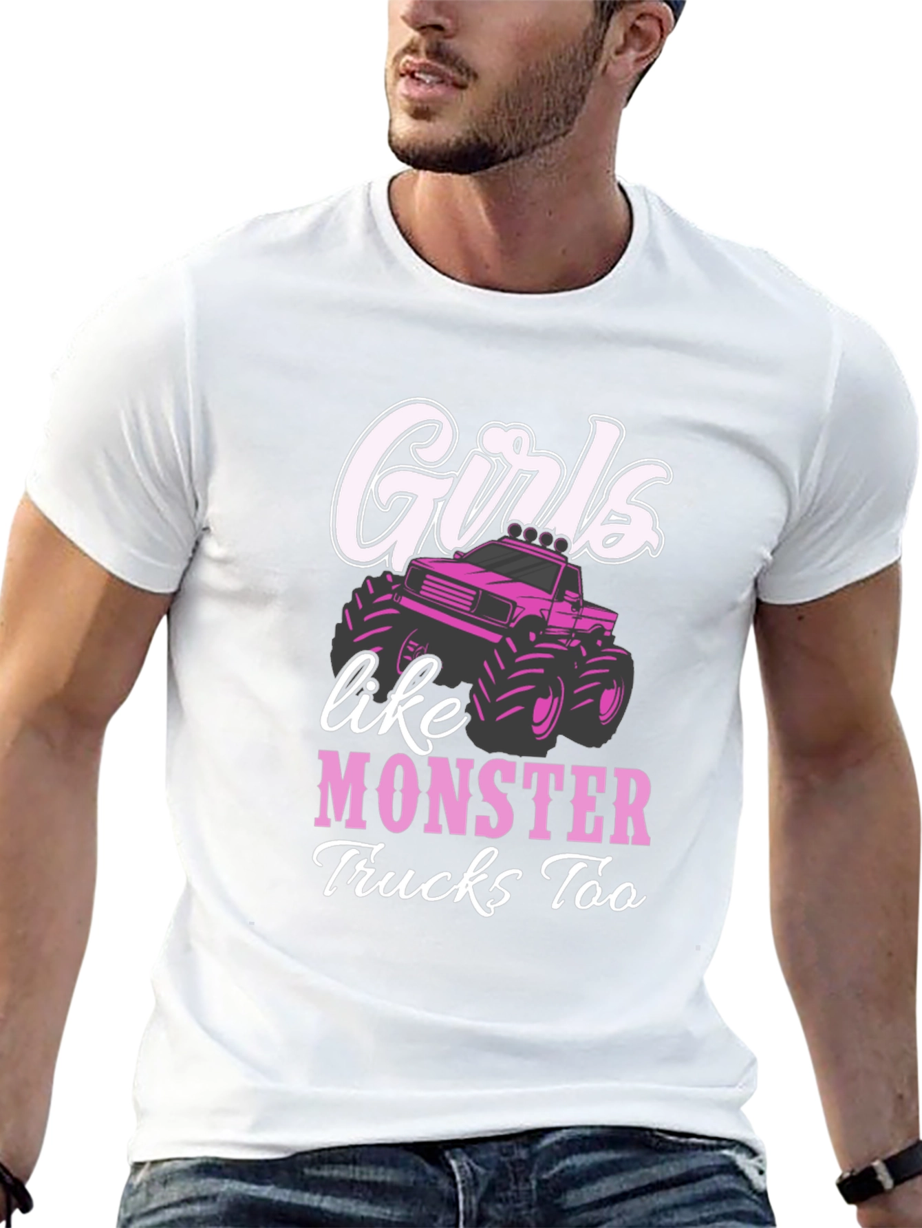 Girls Like Monster Trucks Too T-Shirt