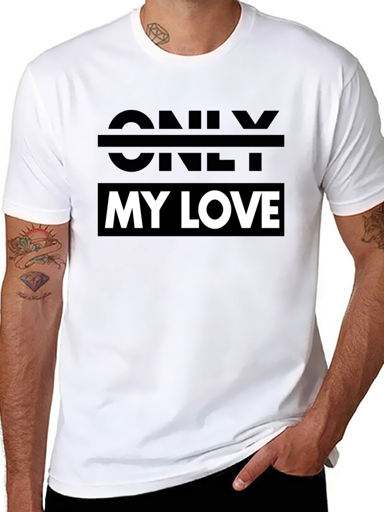 Only My Love Black Graphic Tee