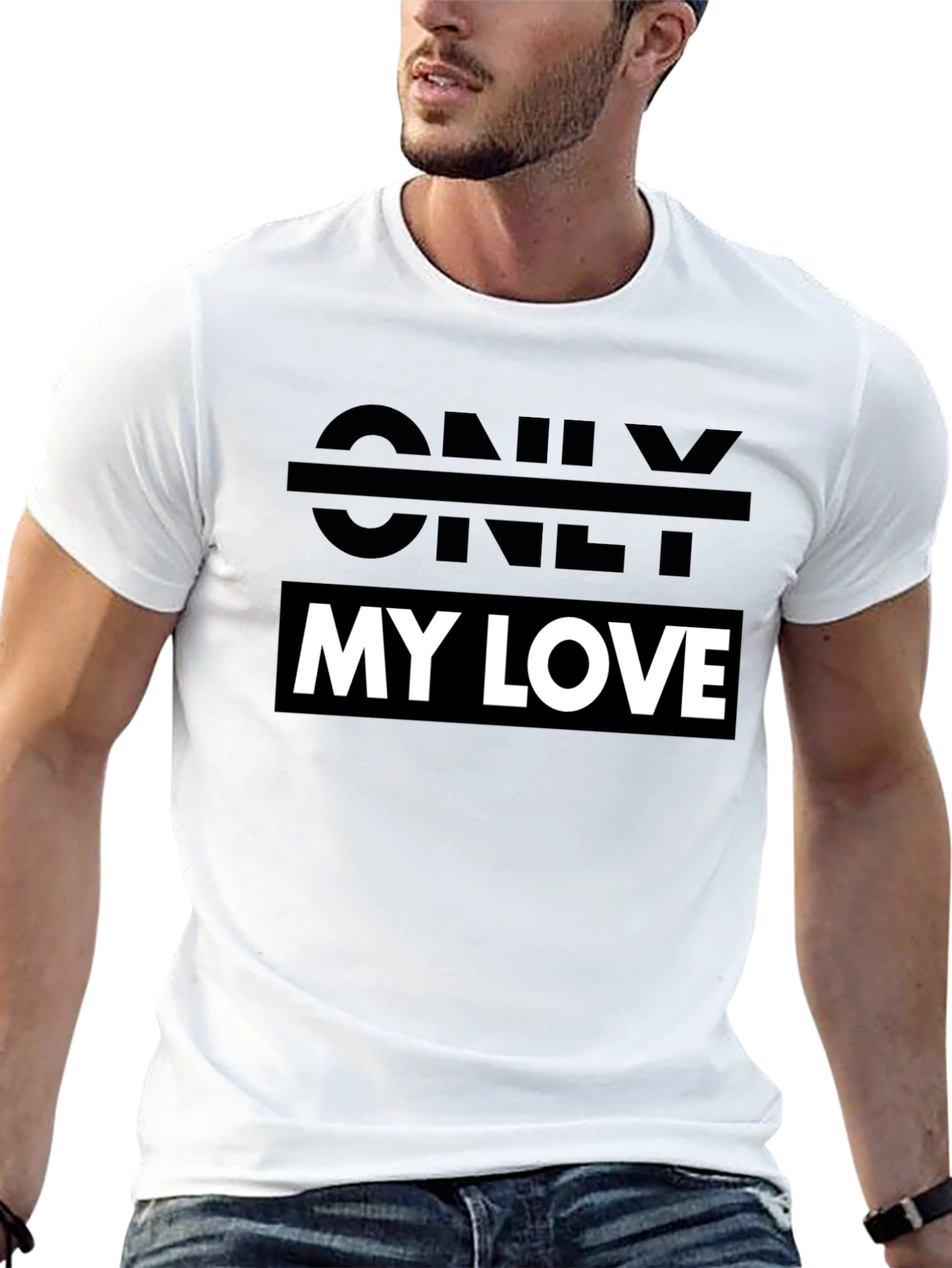 Only My Love Black Graphic Tee