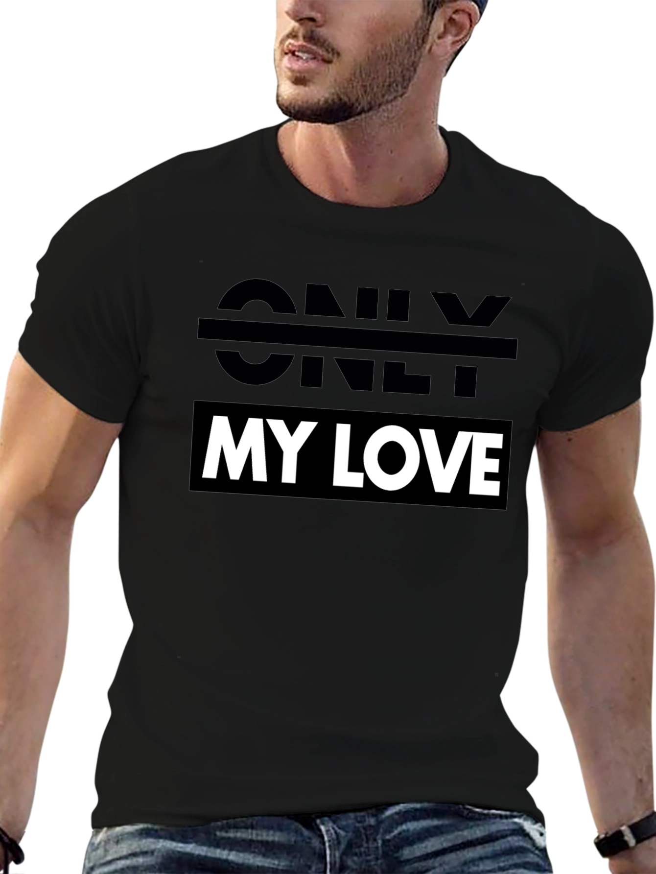 Only My Love Black Graphic Tee