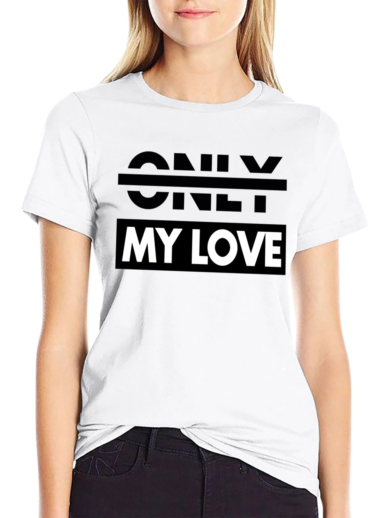 Only My Love Black Graphic Tee