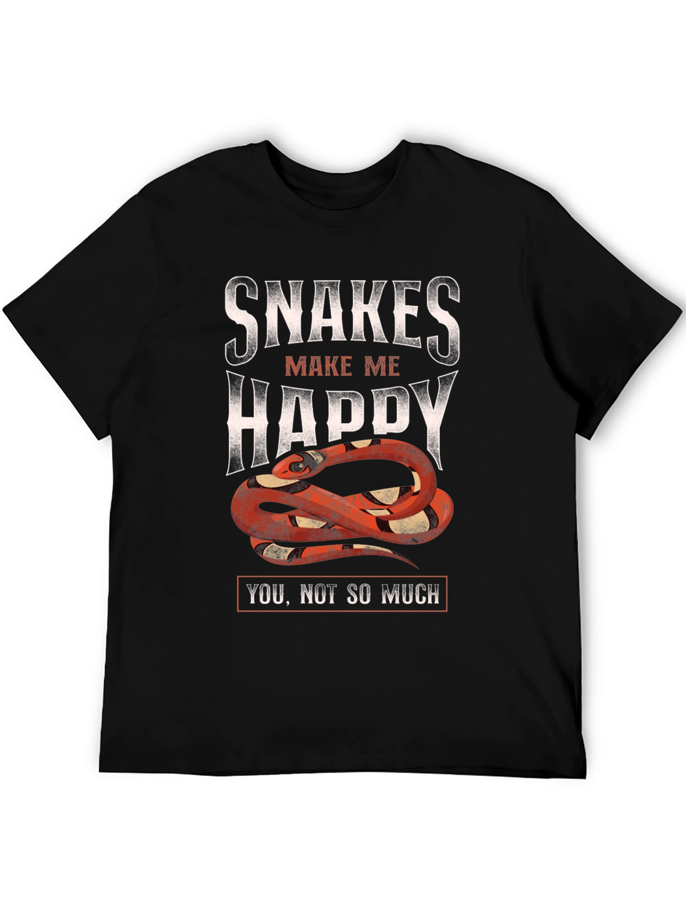 Snakes Make Me Happy Graphic T-Shirt