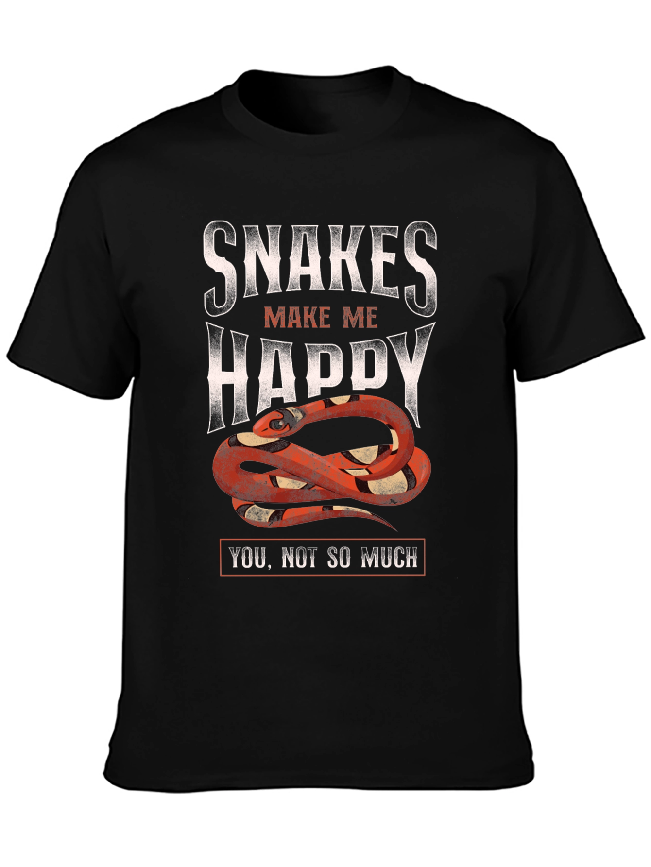 Snakes Make Me Happy Graphic T-Shirt
