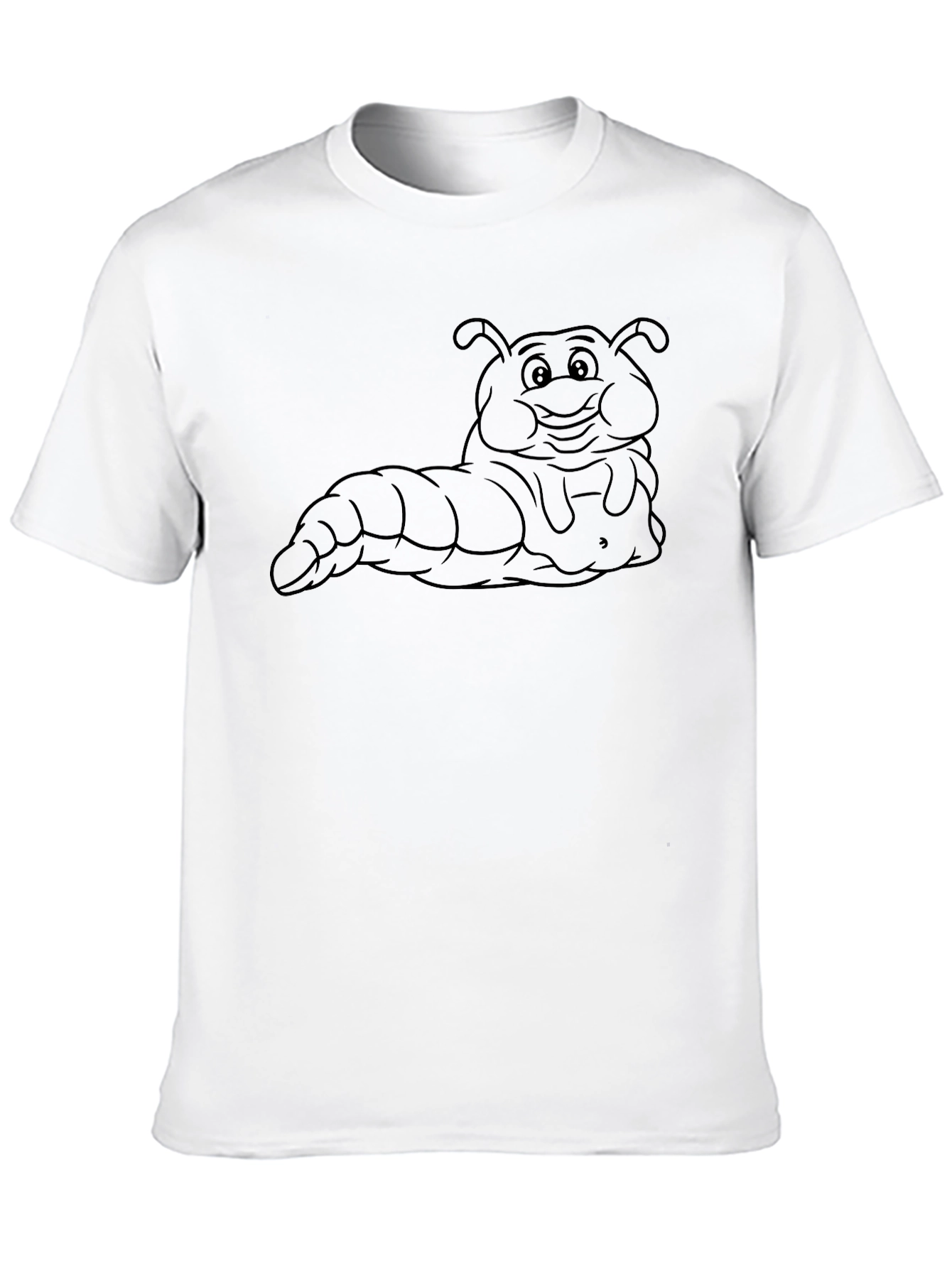 Caterpillar Outline Black T-Shirt