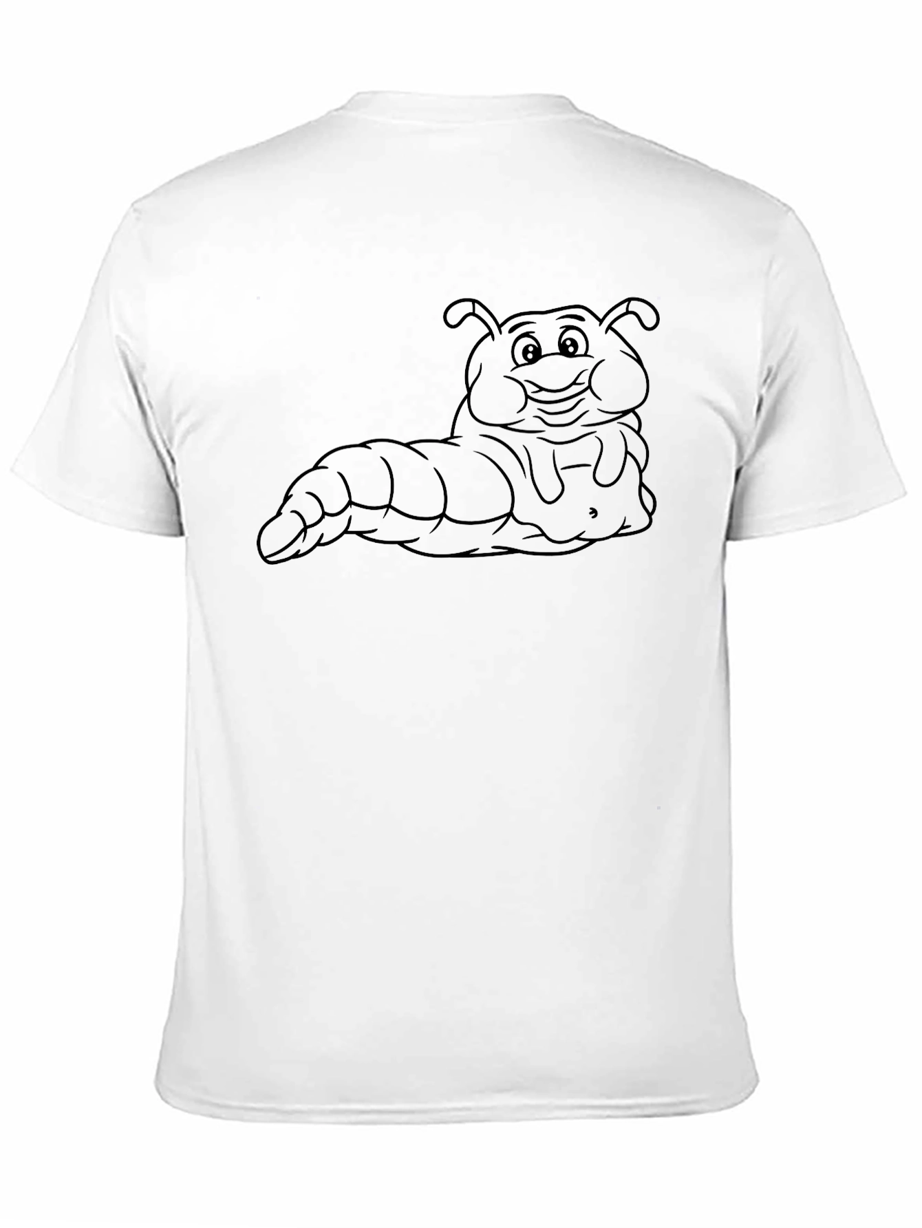 Caterpillar Outline Black T-Shirt