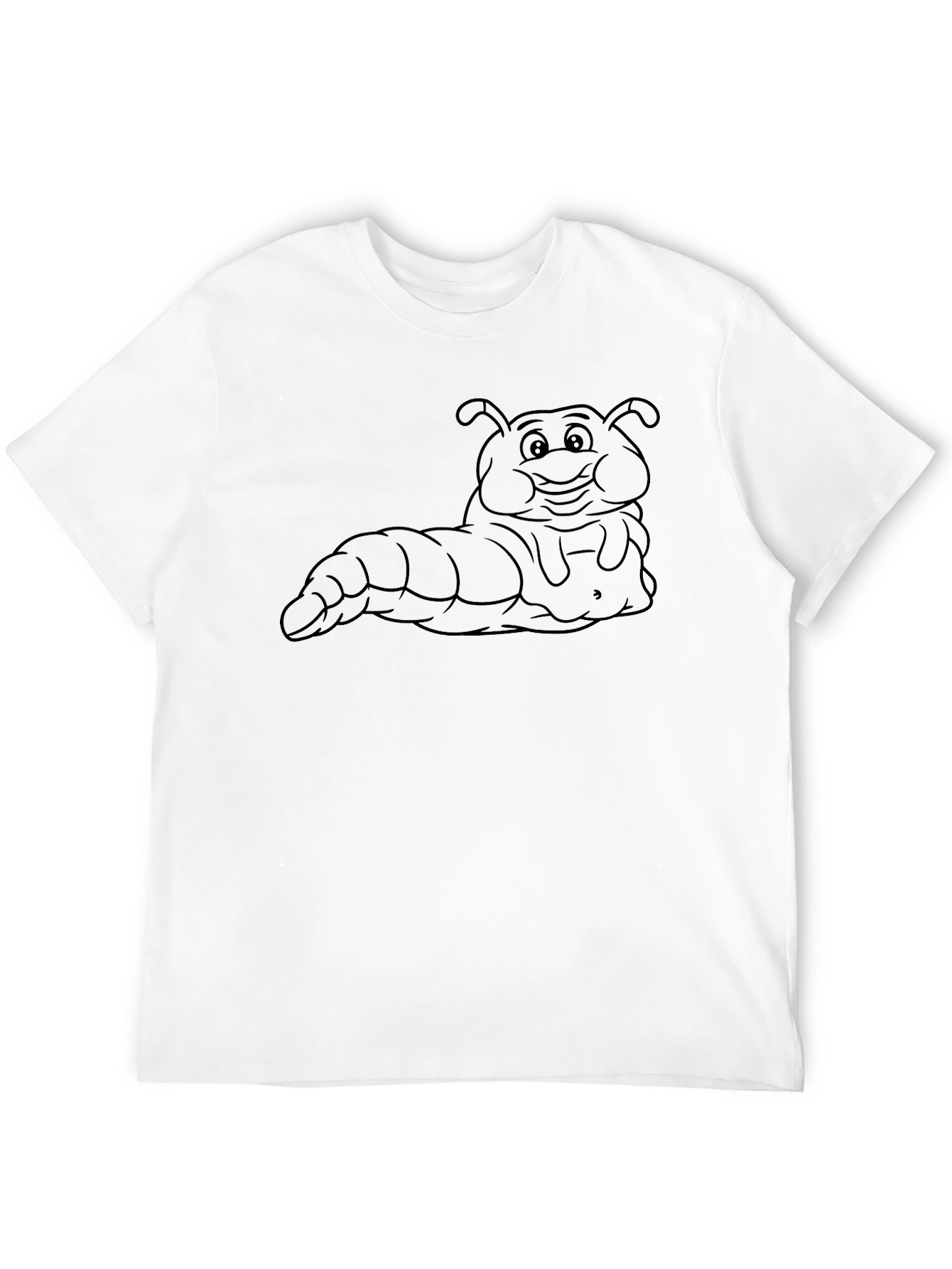 Caterpillar Outline Black T-Shirt