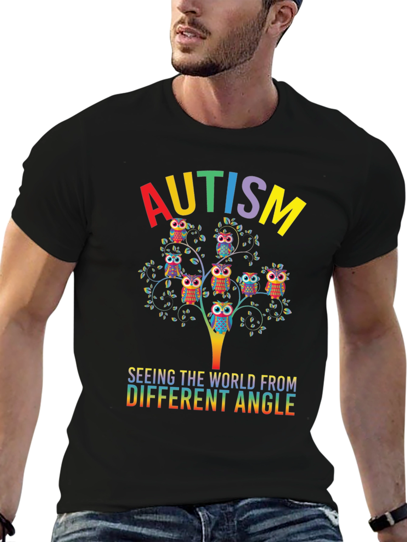 Autism Awareness Owl Tree T-Shirt