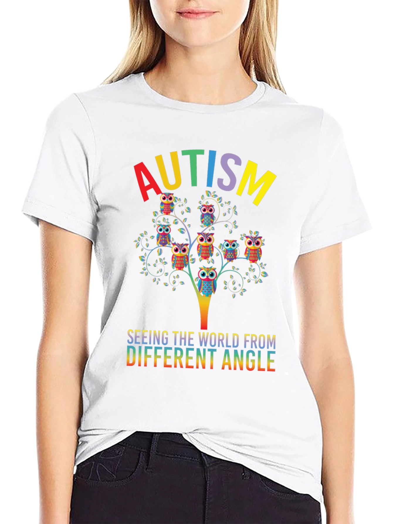 Autism Awareness Owl Tree T-Shirt