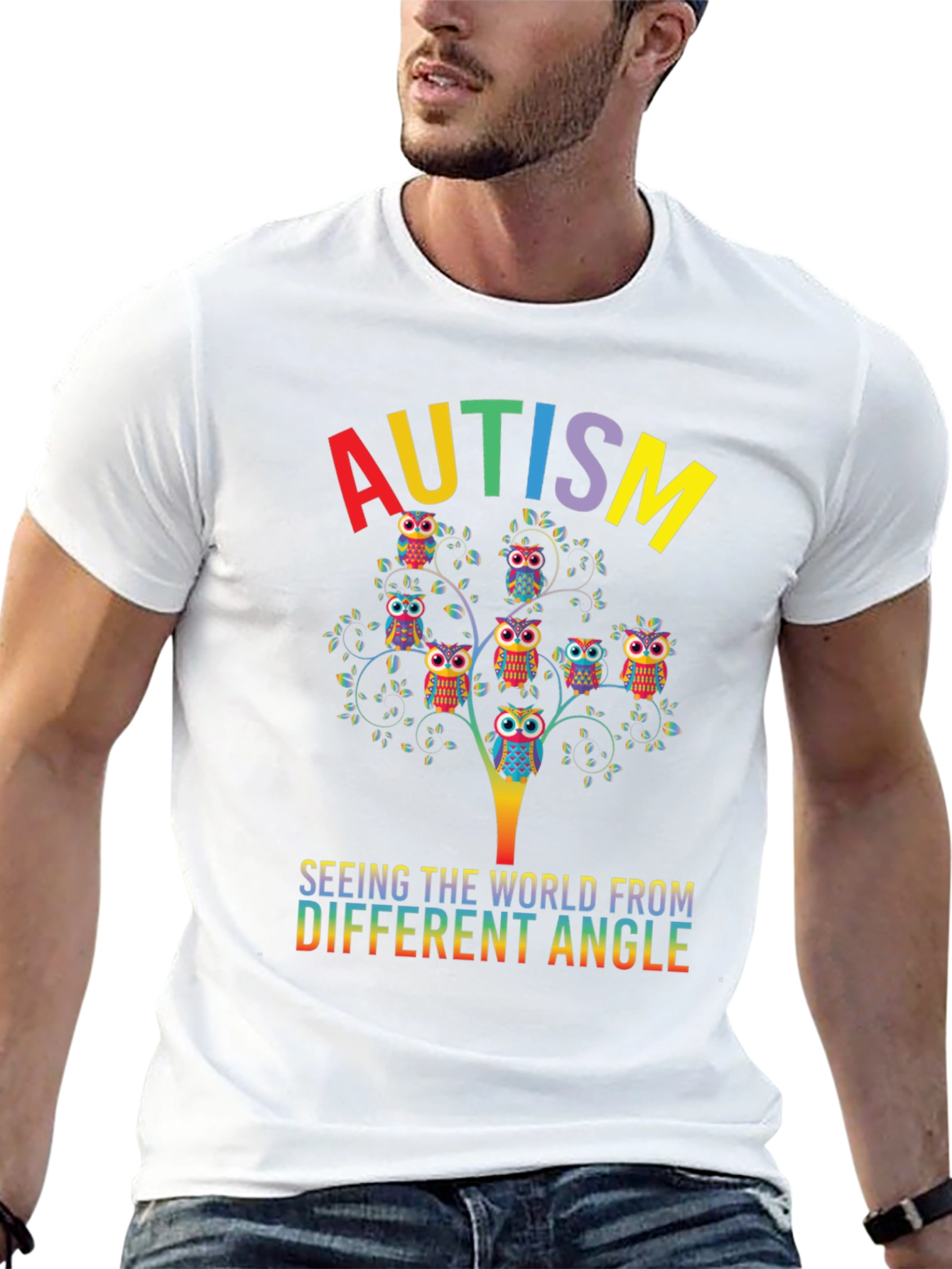 Autism Awareness Owl Tree T-Shirt
