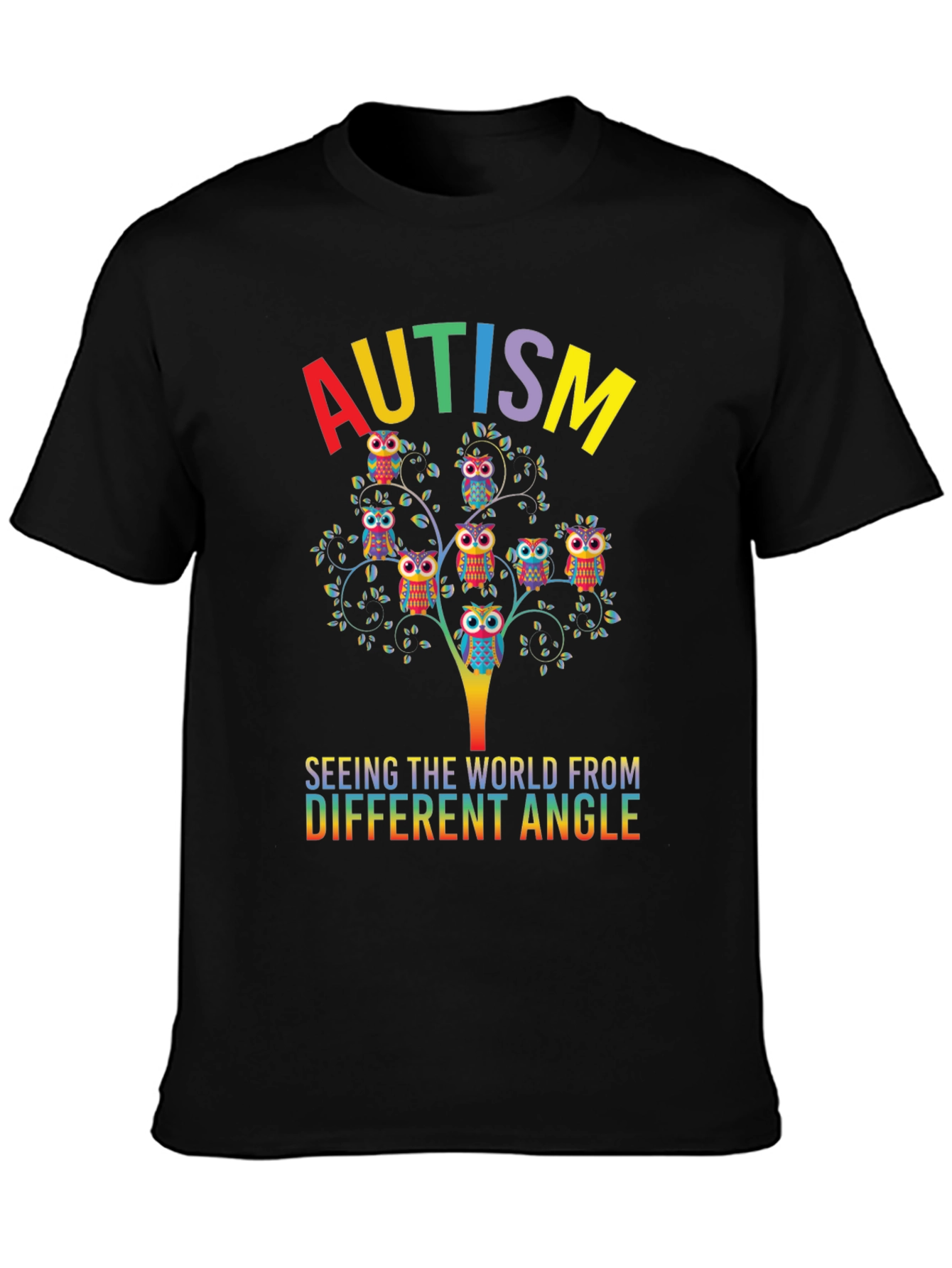 Autism Awareness Owl Tree T-Shirt
