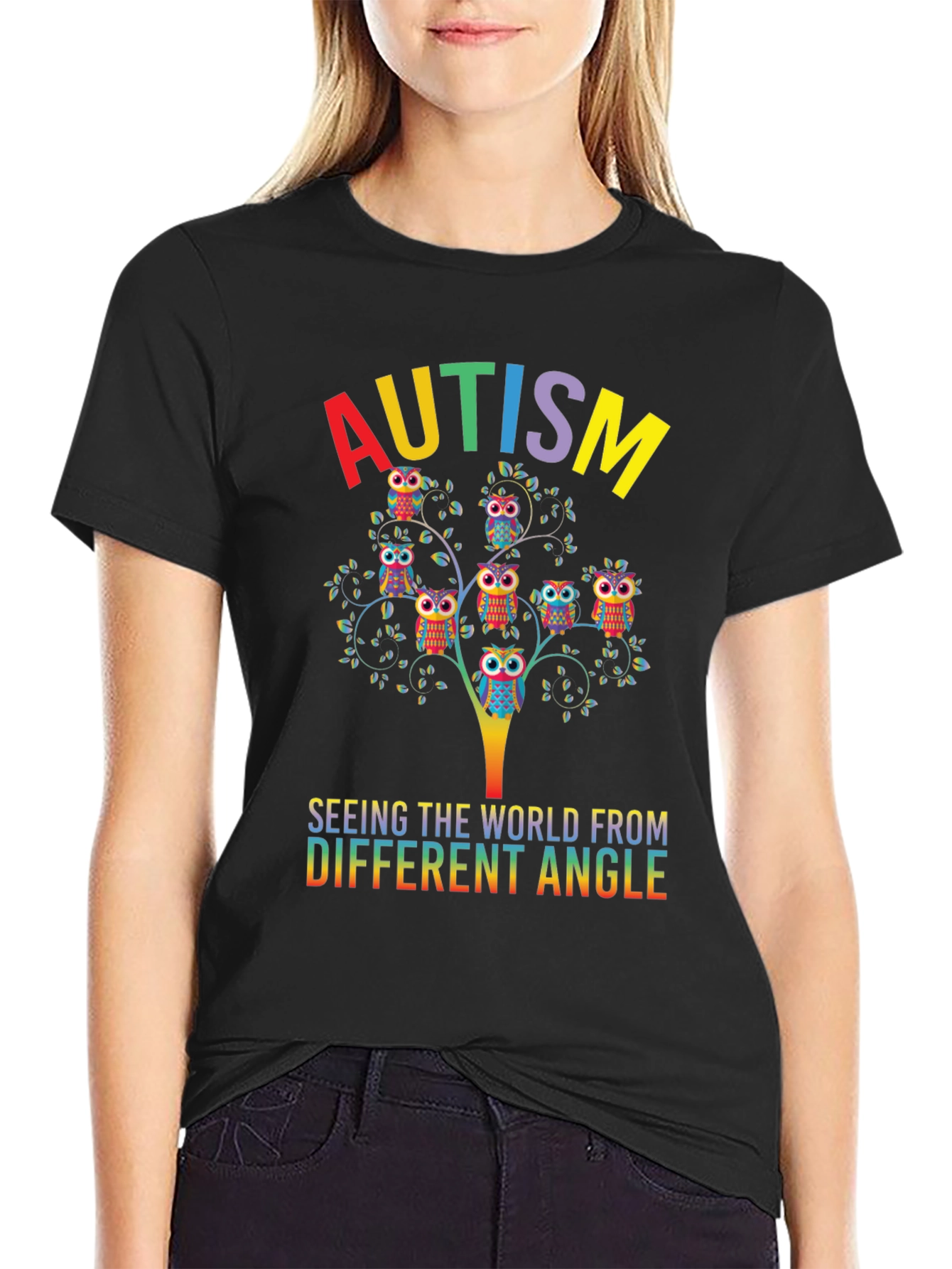 Autism Awareness Owl Tree T-Shirt