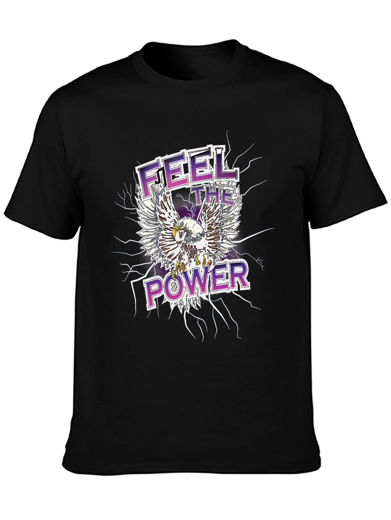 Feel the Power Eagle Graphic T-Shirt