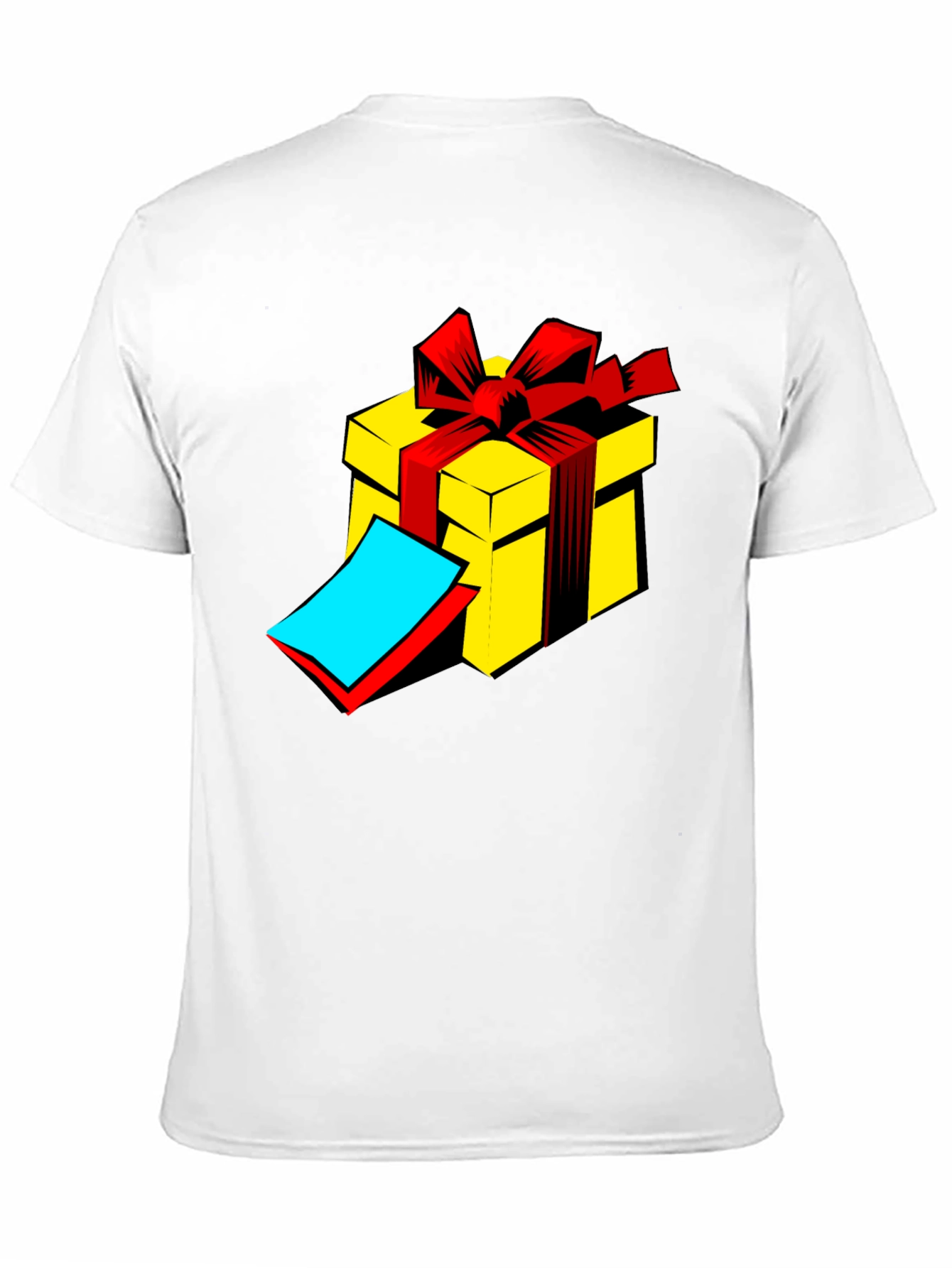 Gift Box Graphic Tee - Black Cotton T-Shirt