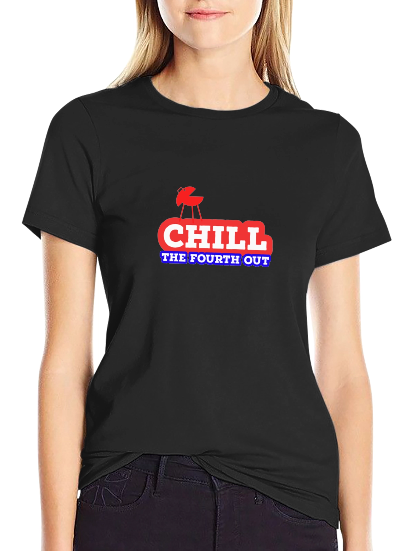 Chill The Fourth Out BBQ Graphic T-Shirt