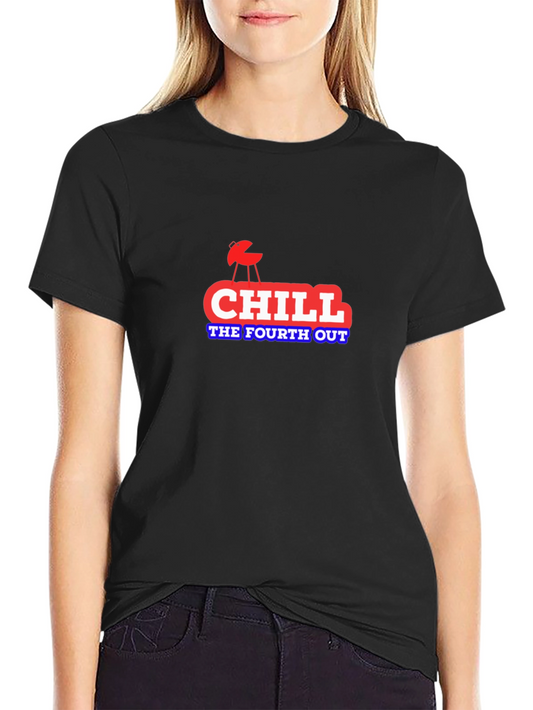 Chill The Fourth Out BBQ Graphic T-Shirt