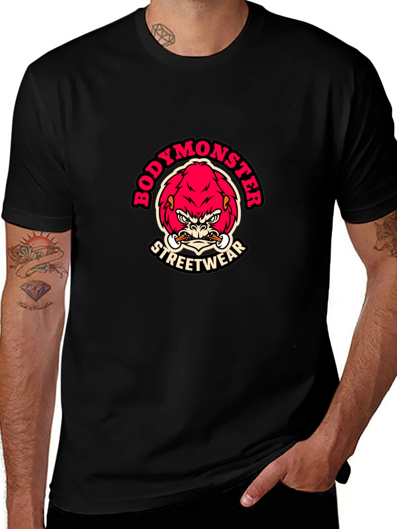 BodyMonster Streetwear Black T-Shirt