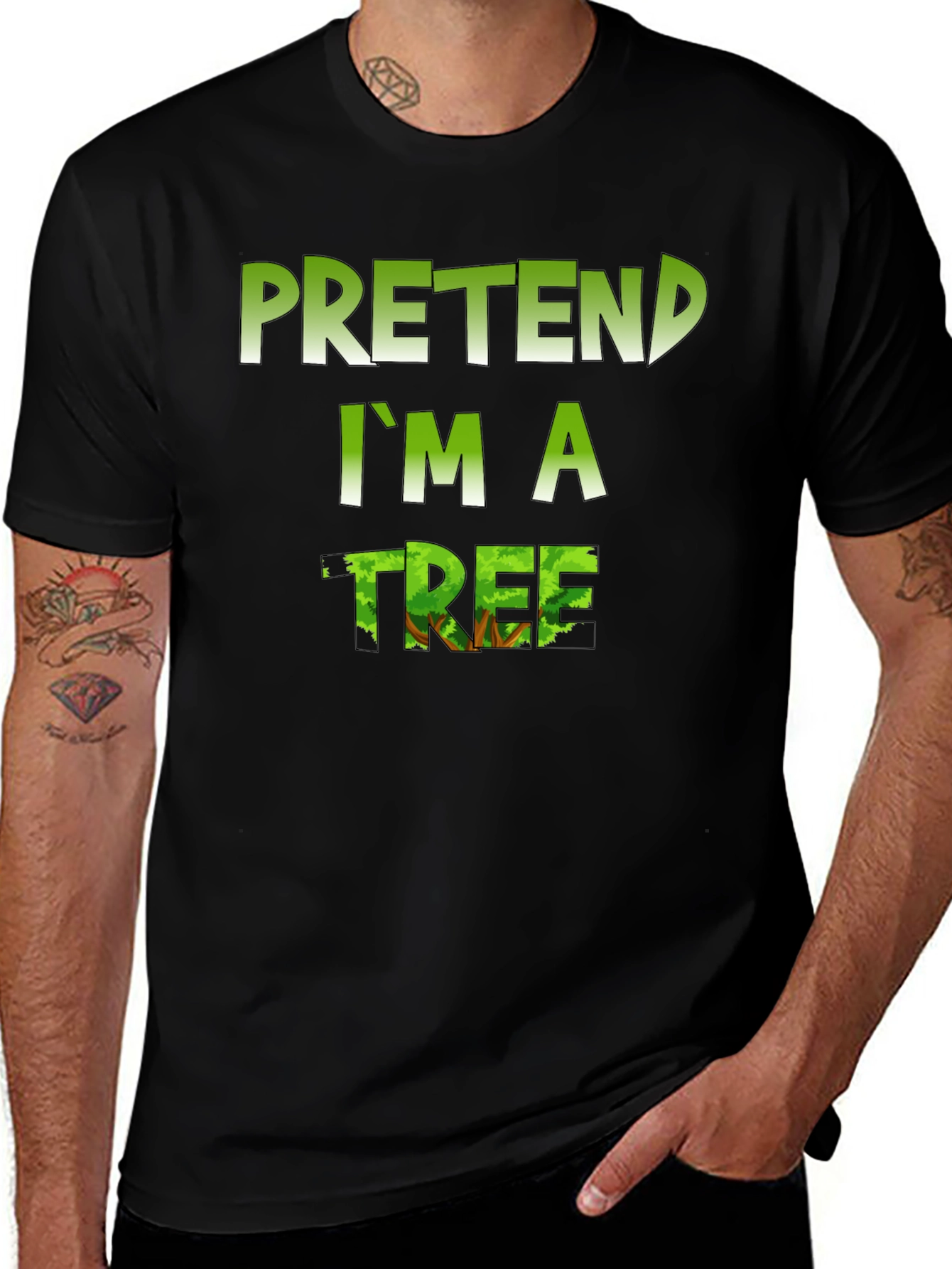 Pretend Im a Tree Graphic T-Shirt