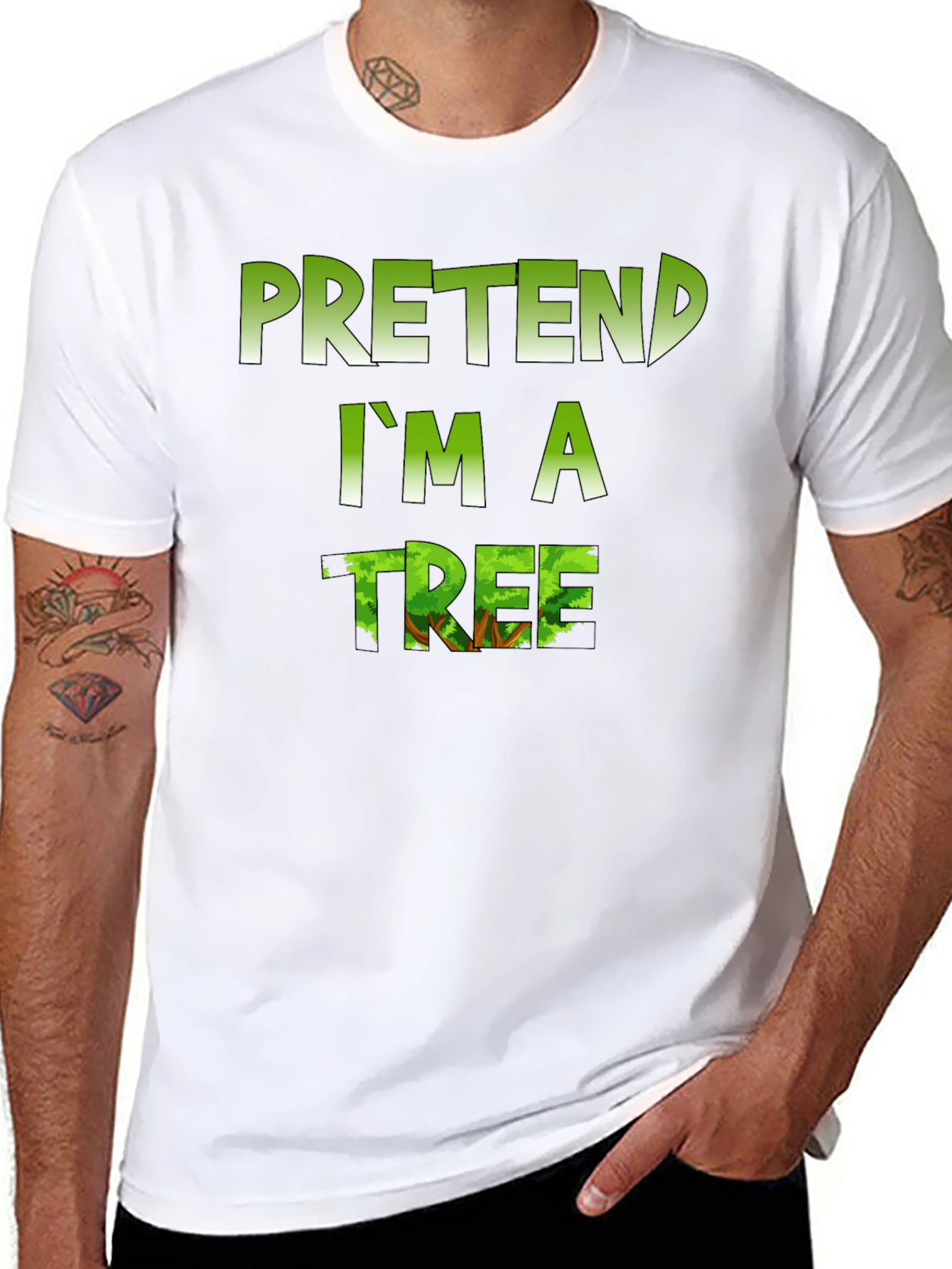 Pretend Im a Tree Graphic T-Shirt