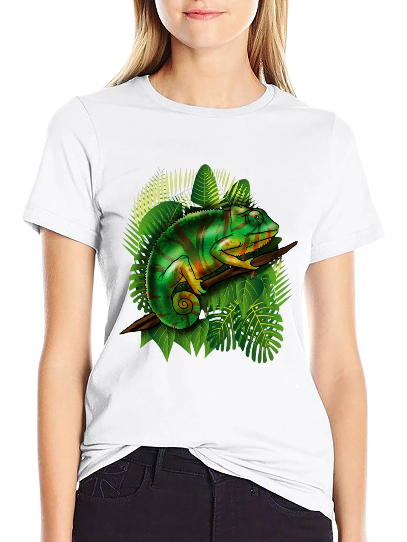 Chameleon Graphic Tee - Unique Reptile T-Shirt