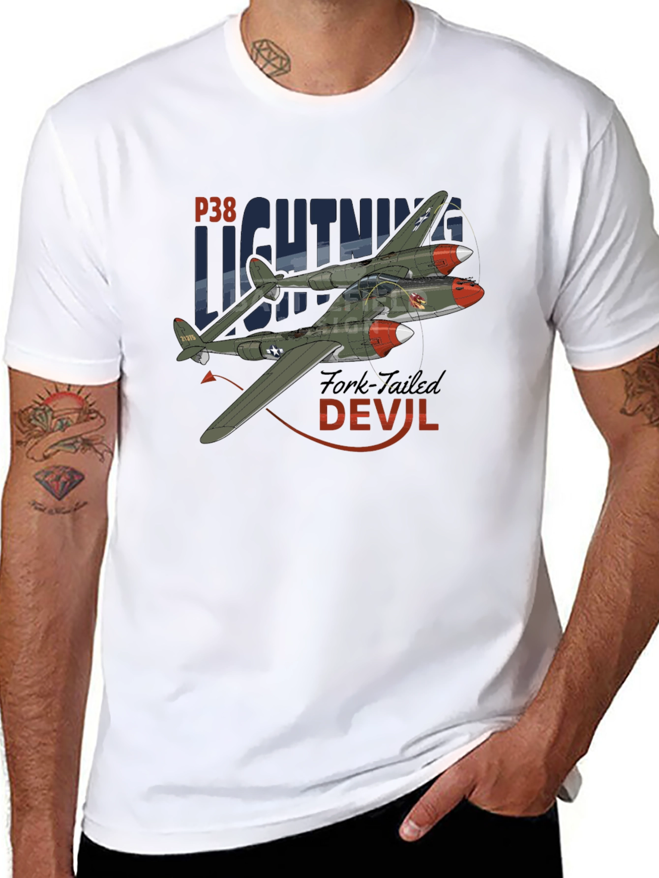 P-38 Lightning T-Shirt - Fork-Tailed Devil