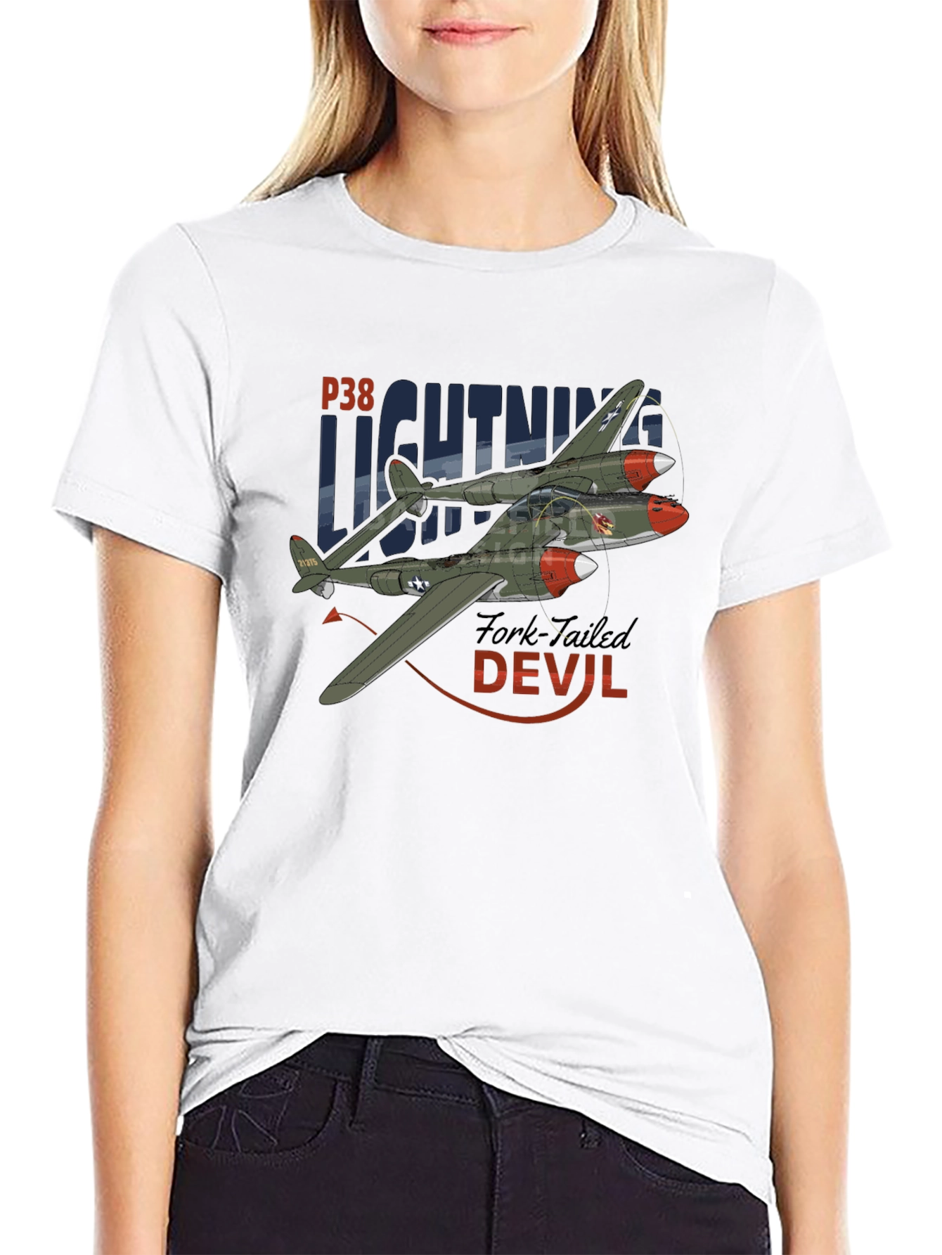 P-38 Lightning T-Shirt - Fork-Tailed Devil