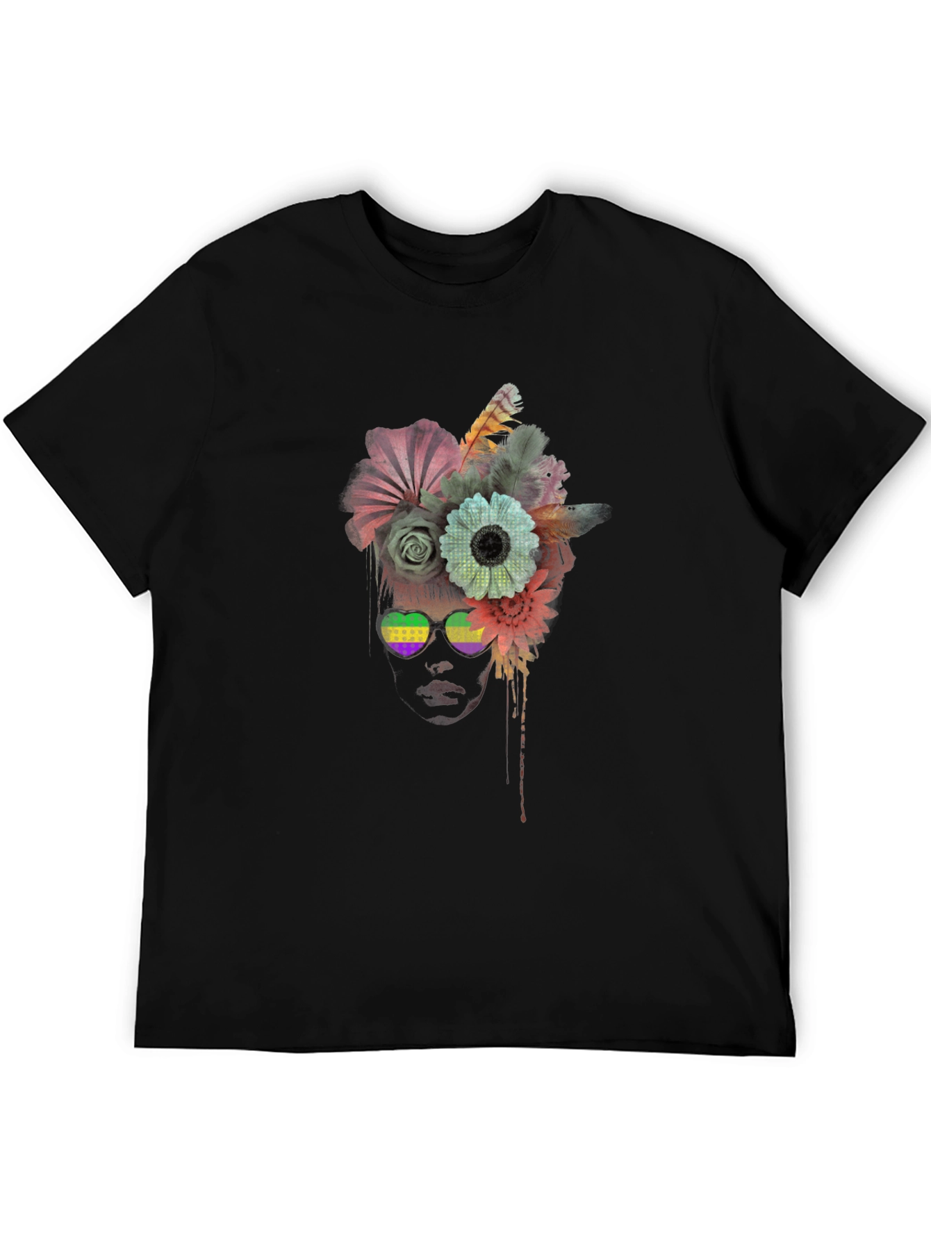 Floral Sunglasses Graphic T-Shirt - Unisex