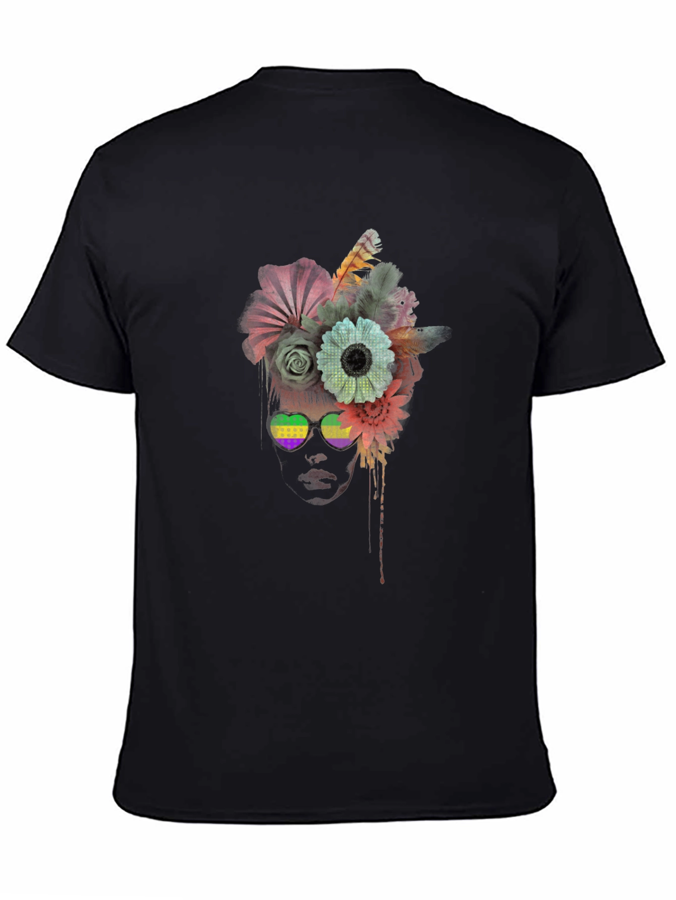 Floral Sunglasses Graphic T-Shirt - Unisex