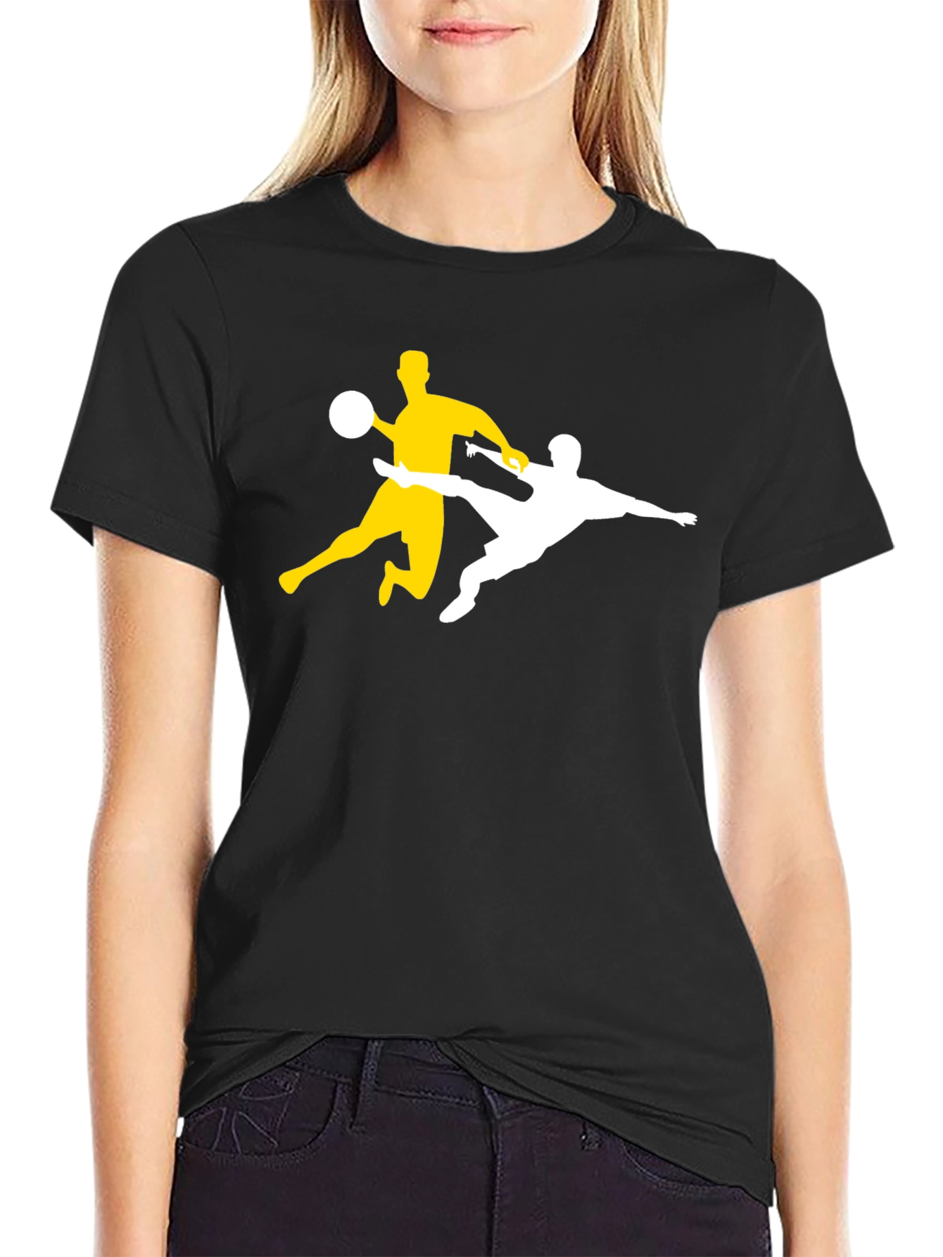 Soccer Players Black T-Shirt