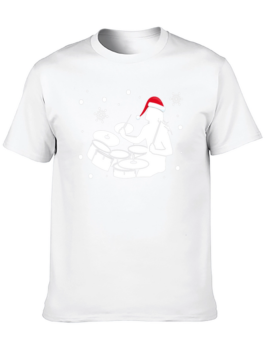 Drummer Santa Holiday T-Shirt