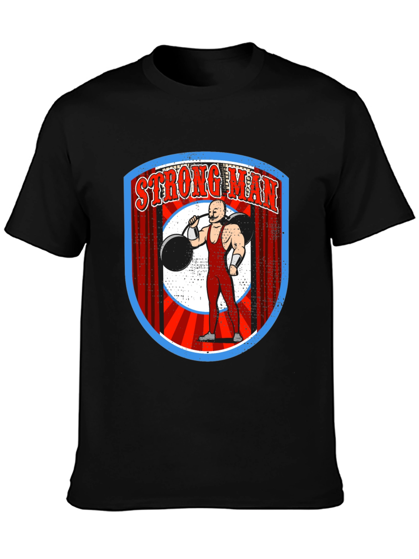 Strongman Graphic T-Shirt - Retro Weightlifting Design