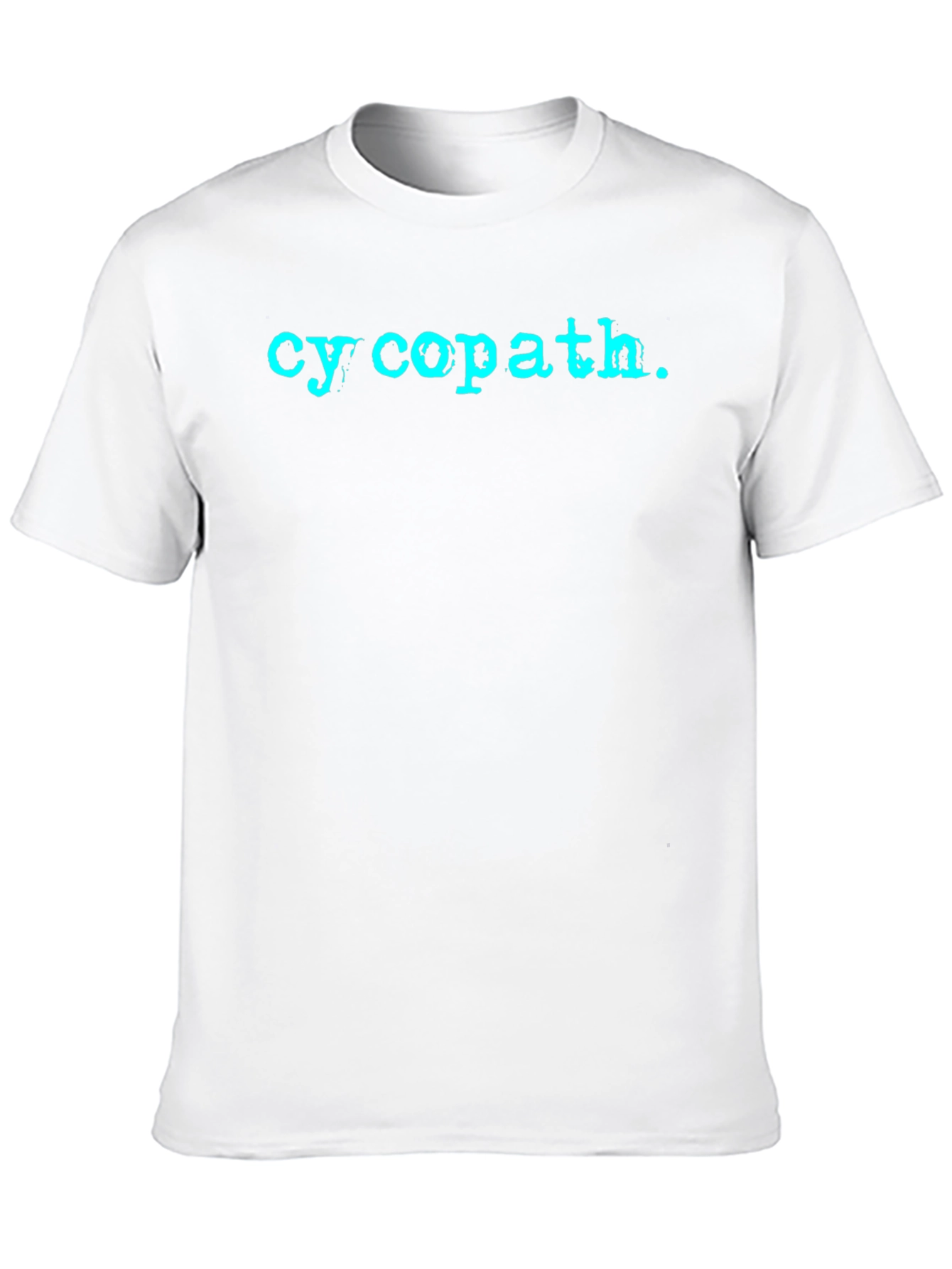 Cy-copath T-Shirt - Teal on Black Crew Neck